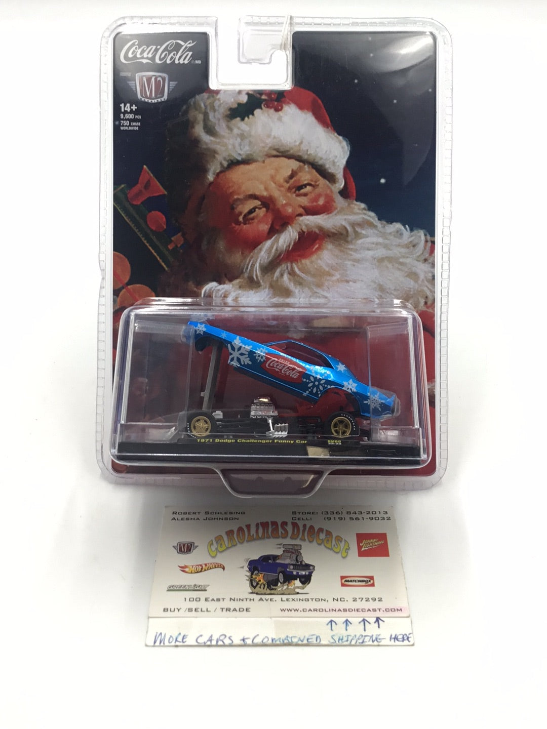 2023 M2 MACHINES Christmas Coca Cola 1971 Dodge Challenger funny car SK08