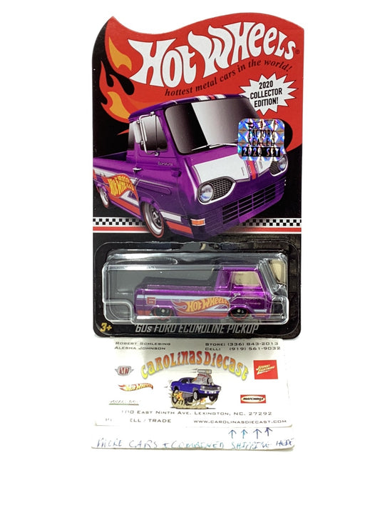 2020 hot wheels redline club 60’s Ford Econoline Pickup factory sealed sticker with protector