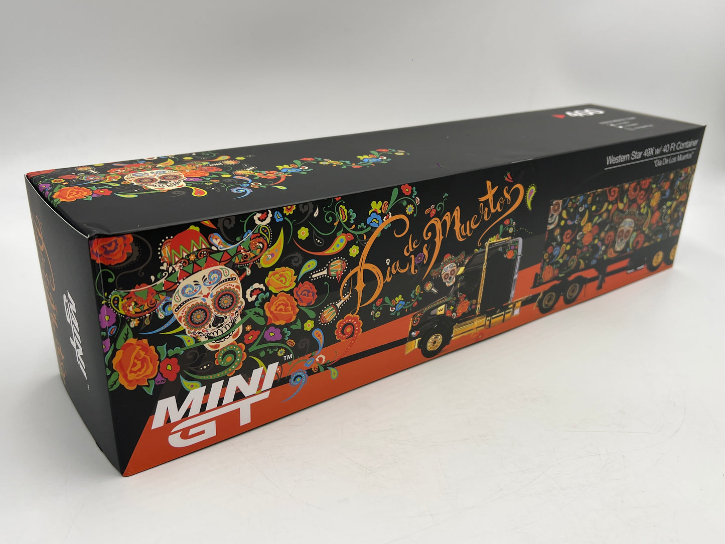 Mini GT #400 Western Star 49X W/40ft Container Dia De Los Muertos