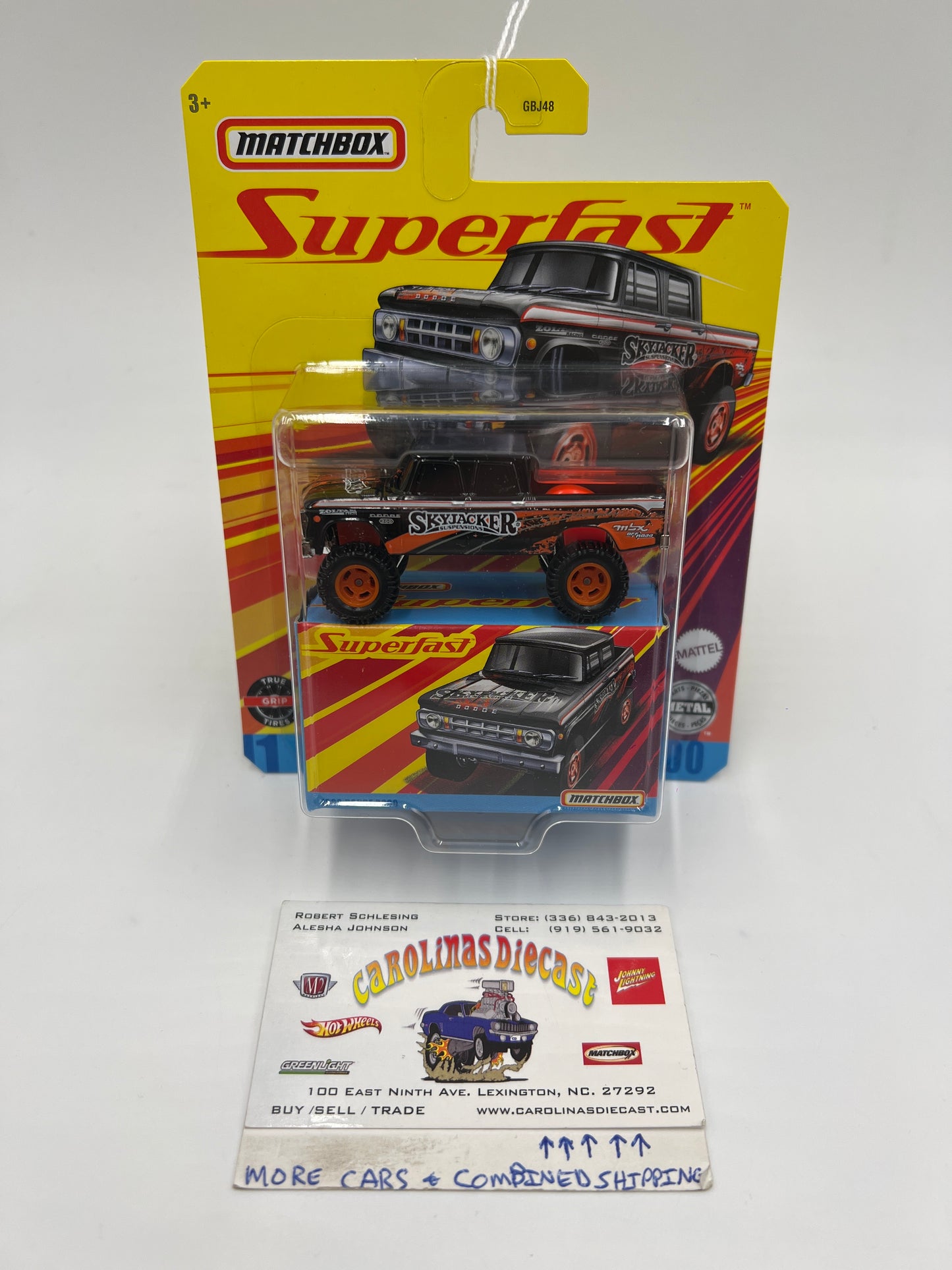 Matchbox Superfast #11 1968 Dodge D200 Black Skyjacker 172A