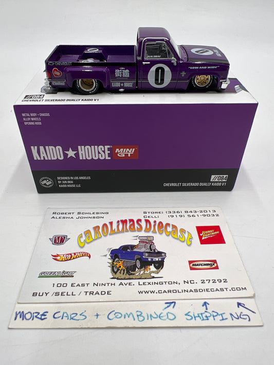 Mini GT x Kaido House #84 Chevrolet Silverado Dually Kaido V1 Purple