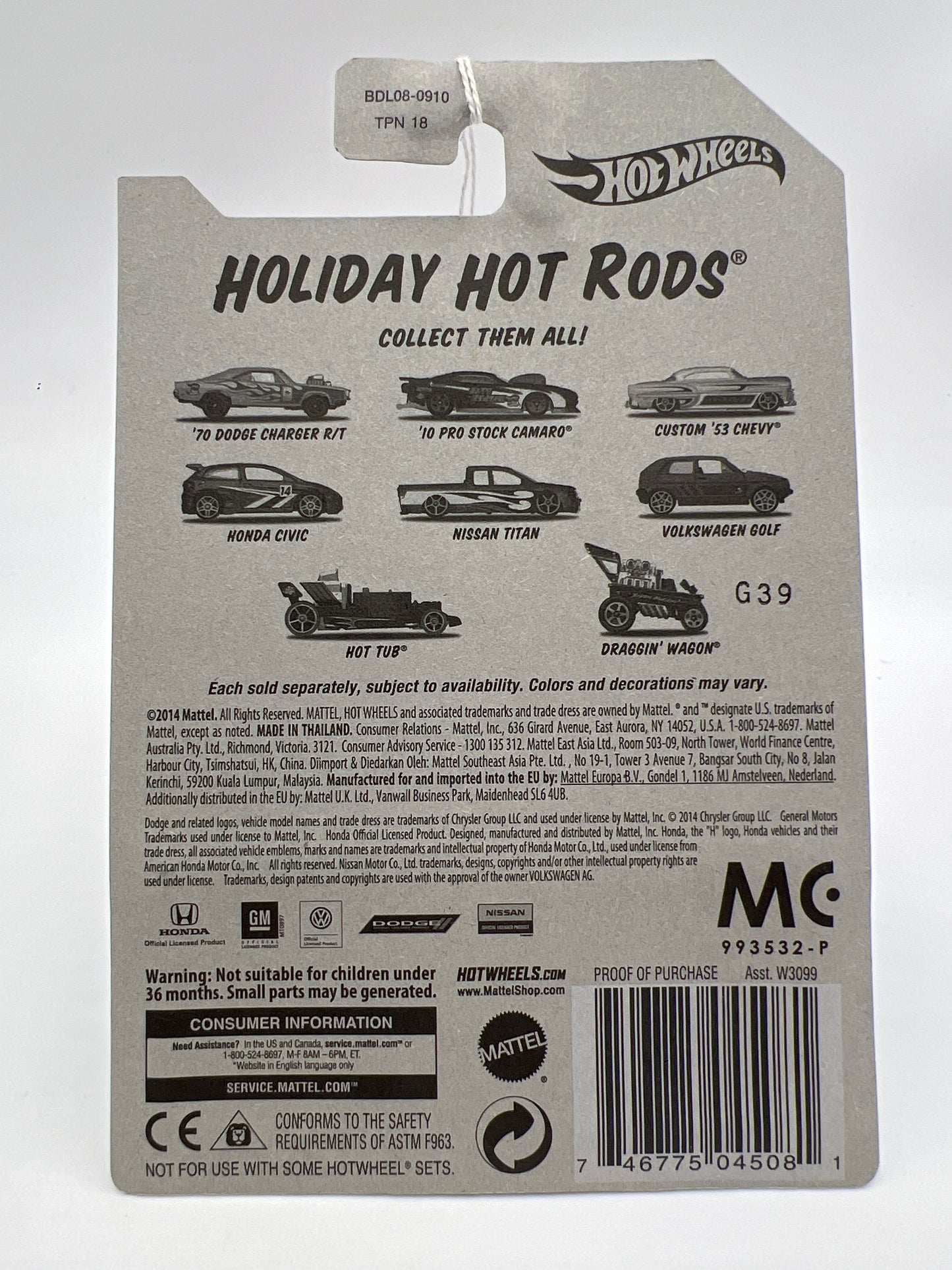 2014 Hot Wheels Holiday Hot Rods #2 Custom 53 Chevy Light Blue 158A