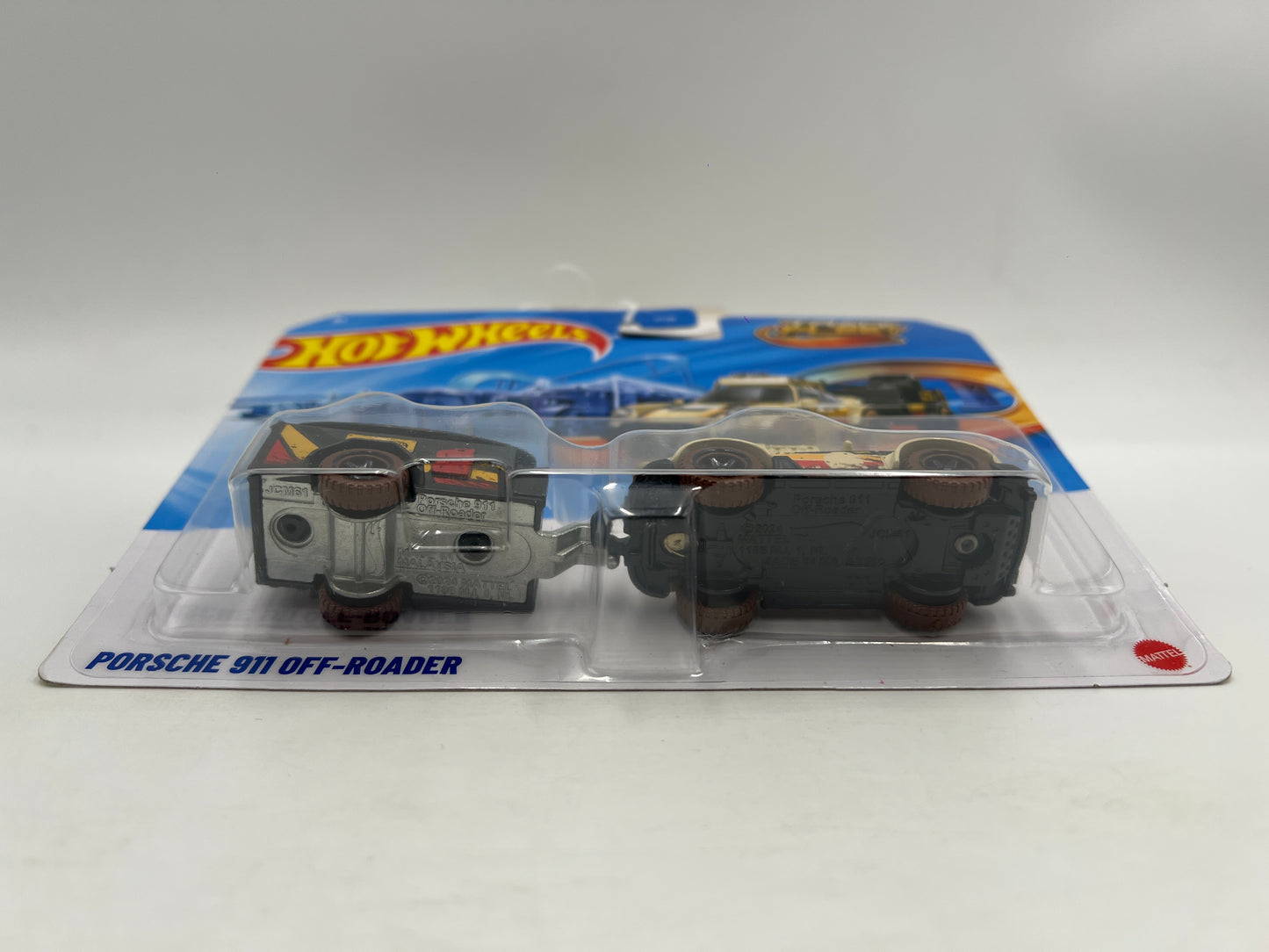 2025 Hot Wheels Track Fleet Porsche 911 Off-Roader Tan W/Black Trailer