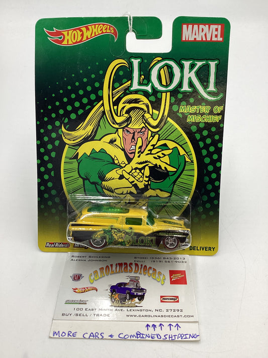 Hot wheels Pop Culture Marvel Loki 8 Crate Delivery Yellow 272A