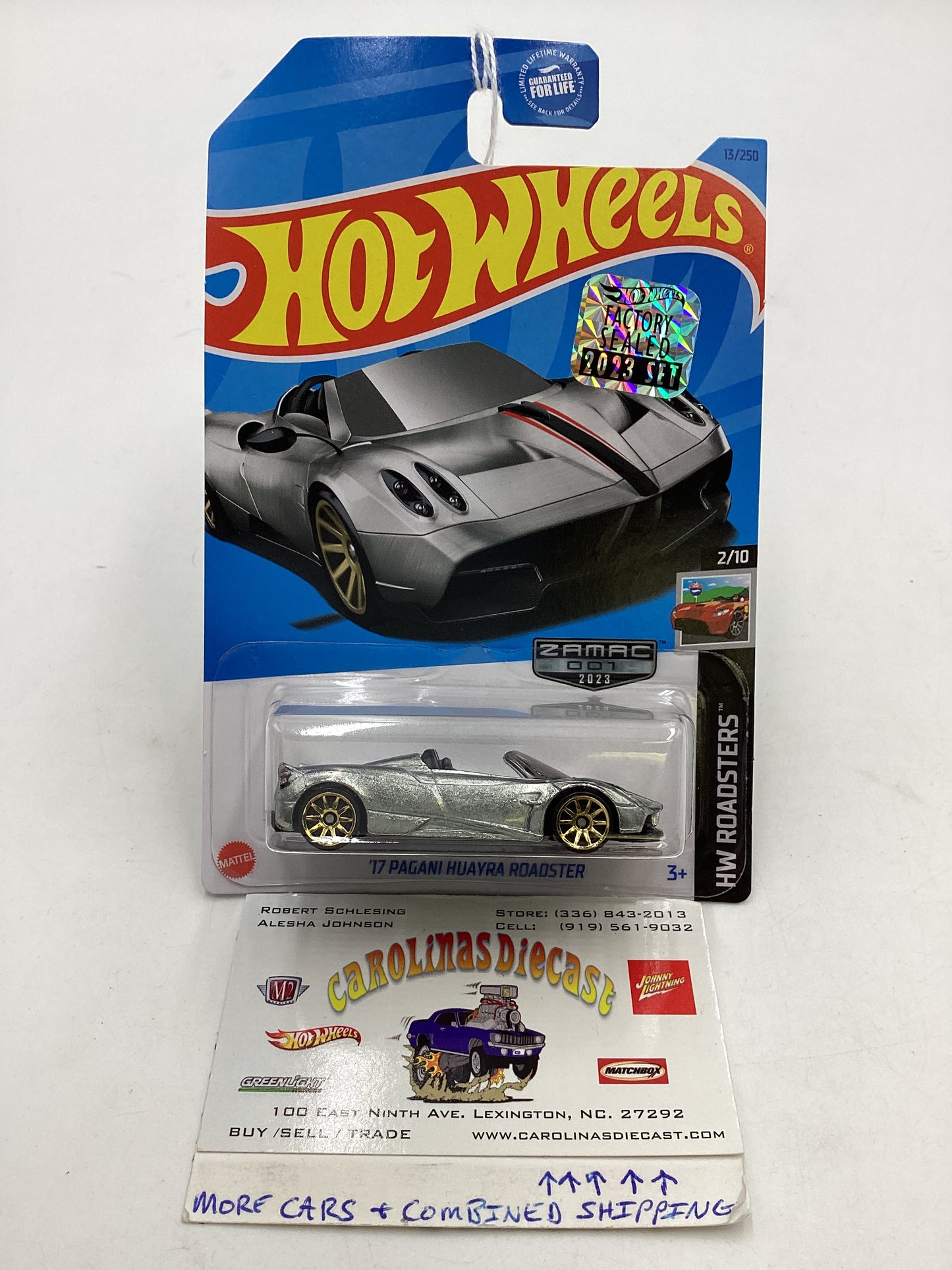 2023 Hot wheels Zamac Factory Sealed #13 17 Pagani Huayra Roadster 148B