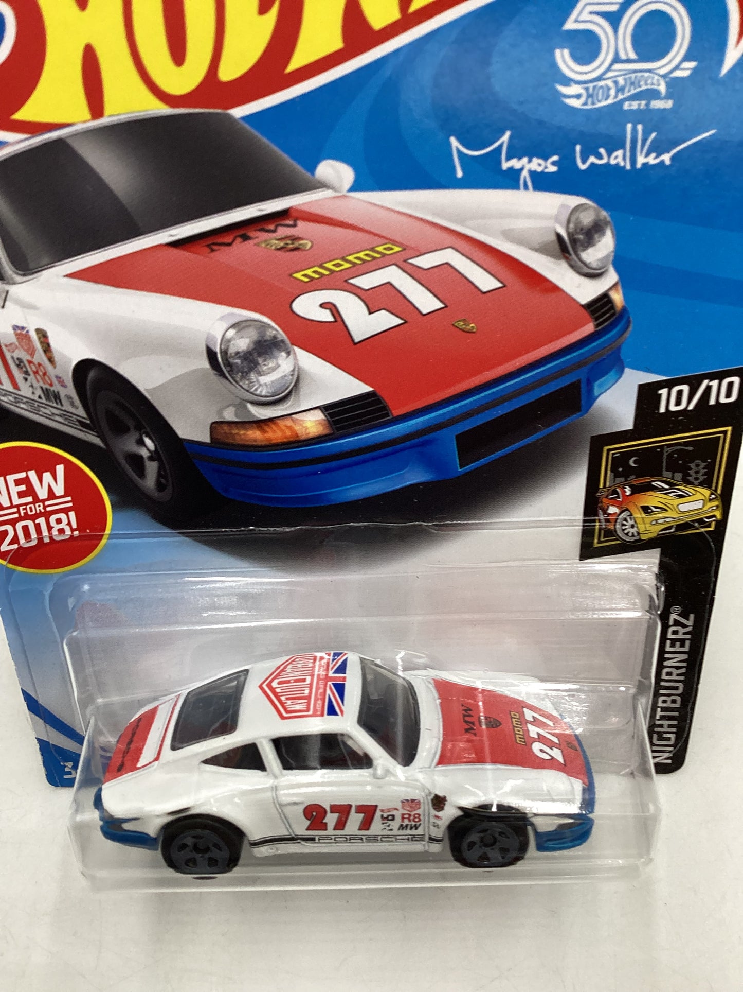 2018 Hot Wheels #115 White 71 Porsche 911 101G