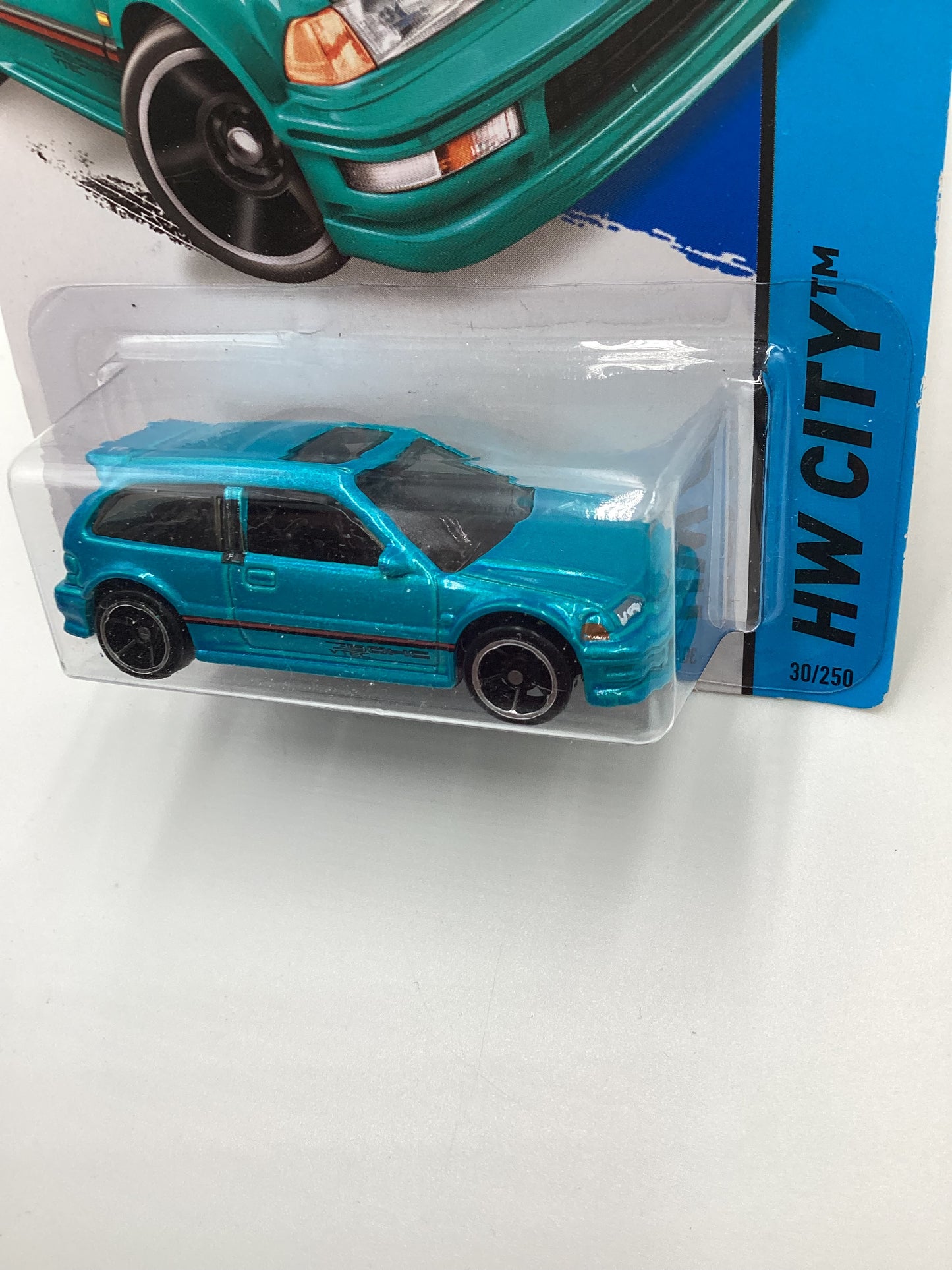 2014 Hot Wheels #30 1990 Honda Civic EF Teal W/Protector