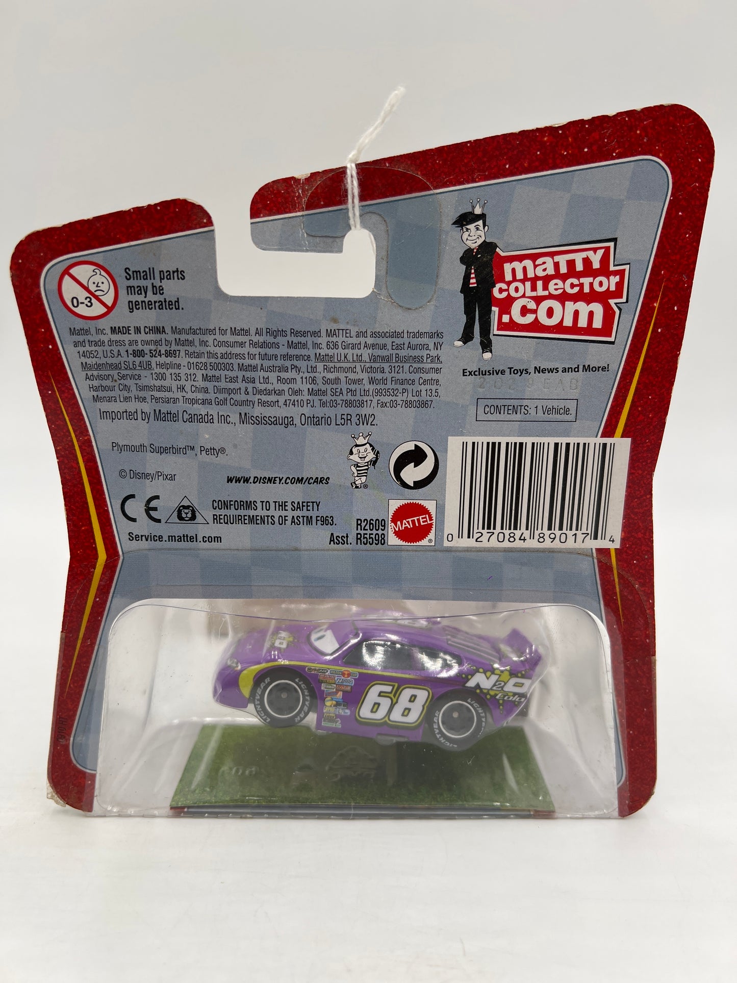 Disney Pixar The World Of Cars Rubber Tires N2O Cola No 68 140i