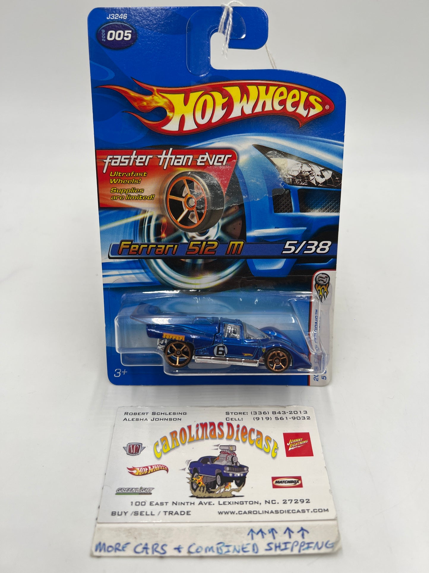 2006 Hot Wheels First Editions #005 Faster Than Ever Ferrari 512 M Blue