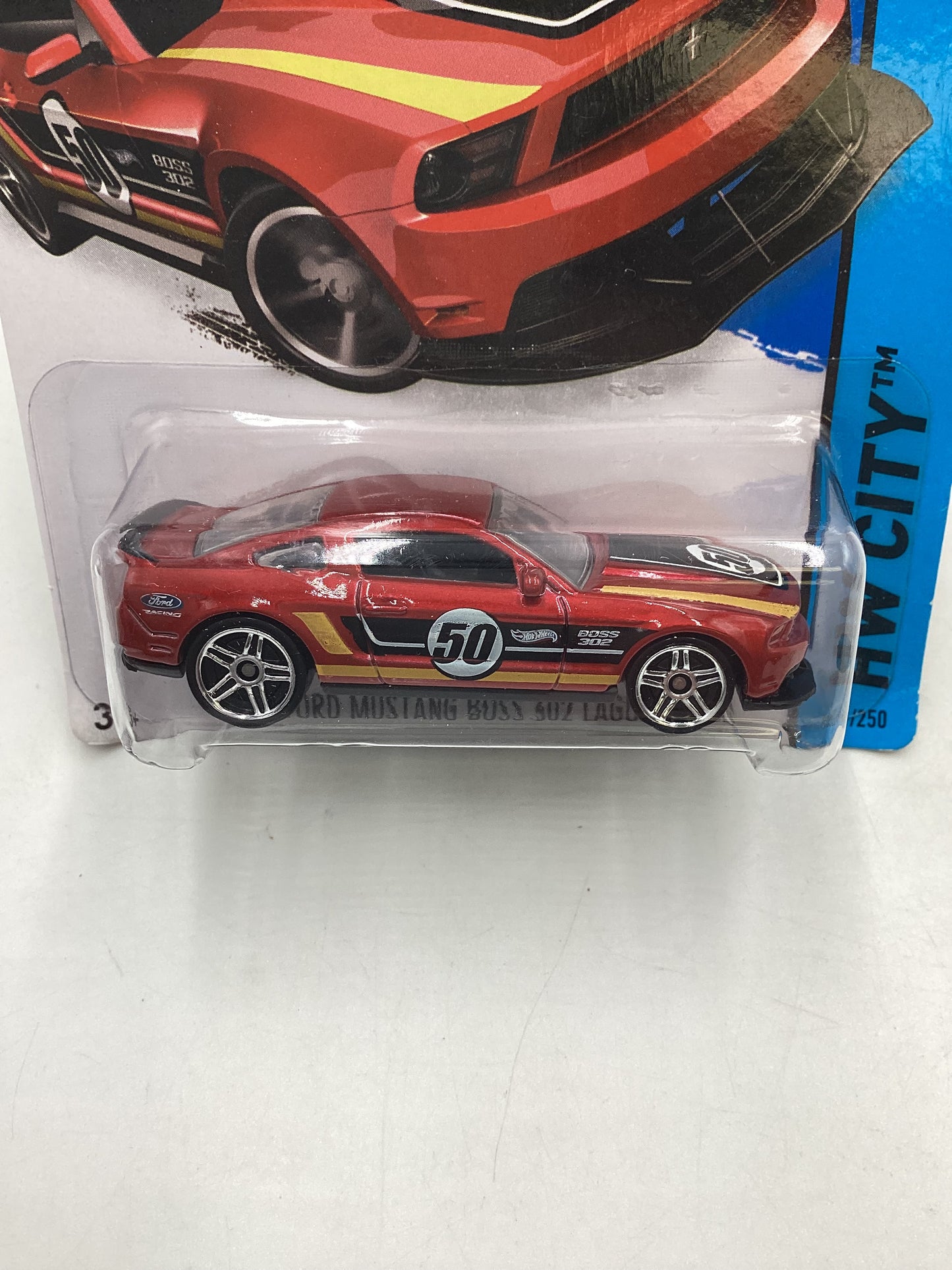 2014 HW City #91 12 Ford Mustang Boss 302 Laguna Seca Red 22E