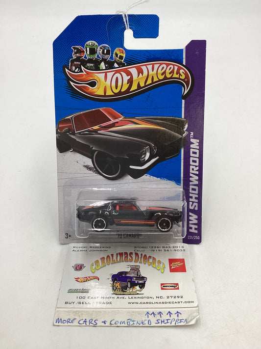 2013 Hot wheels #221 Black 70 Camaro 6E