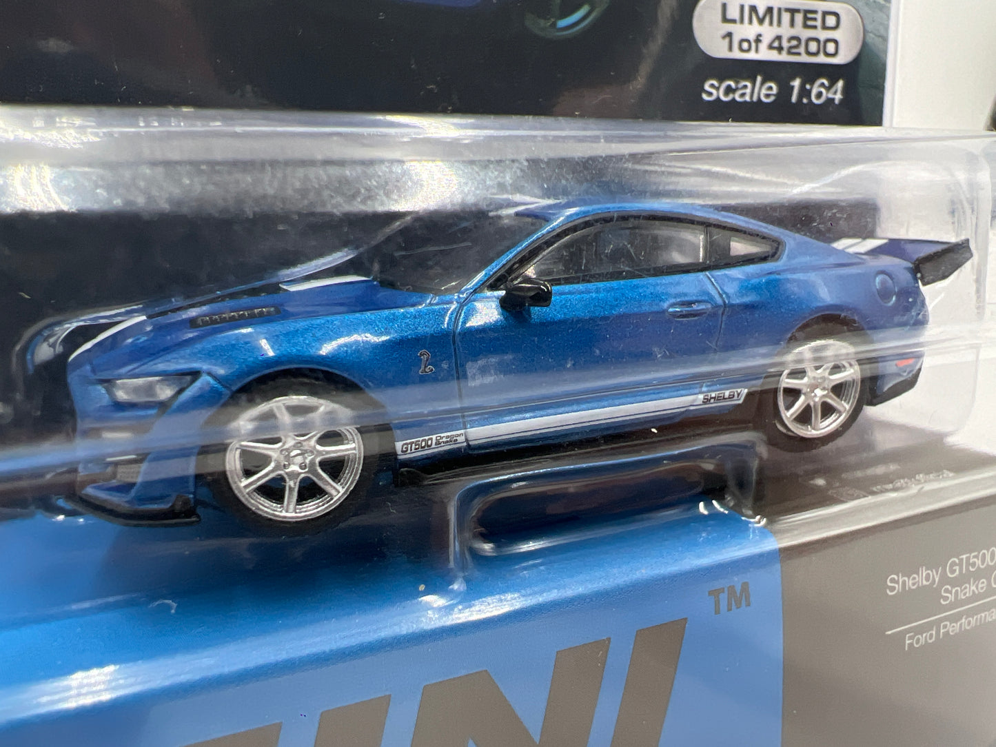 Mini GT Mijo Exclusives #568 Shelby GT500 Dragon Snake Concept Blue