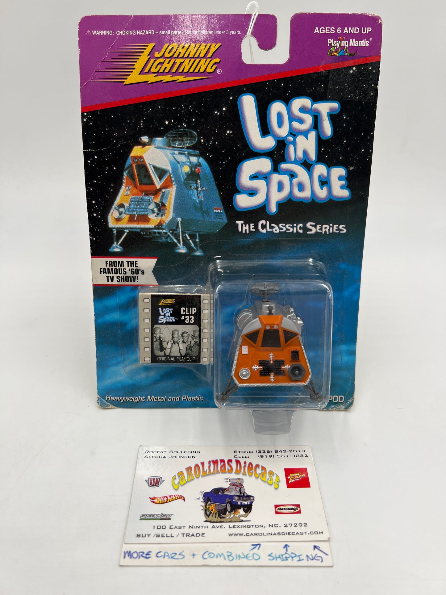 Johnny Lightning Lost In Space Clip #33 Space Pod Card Not Perfect 219B