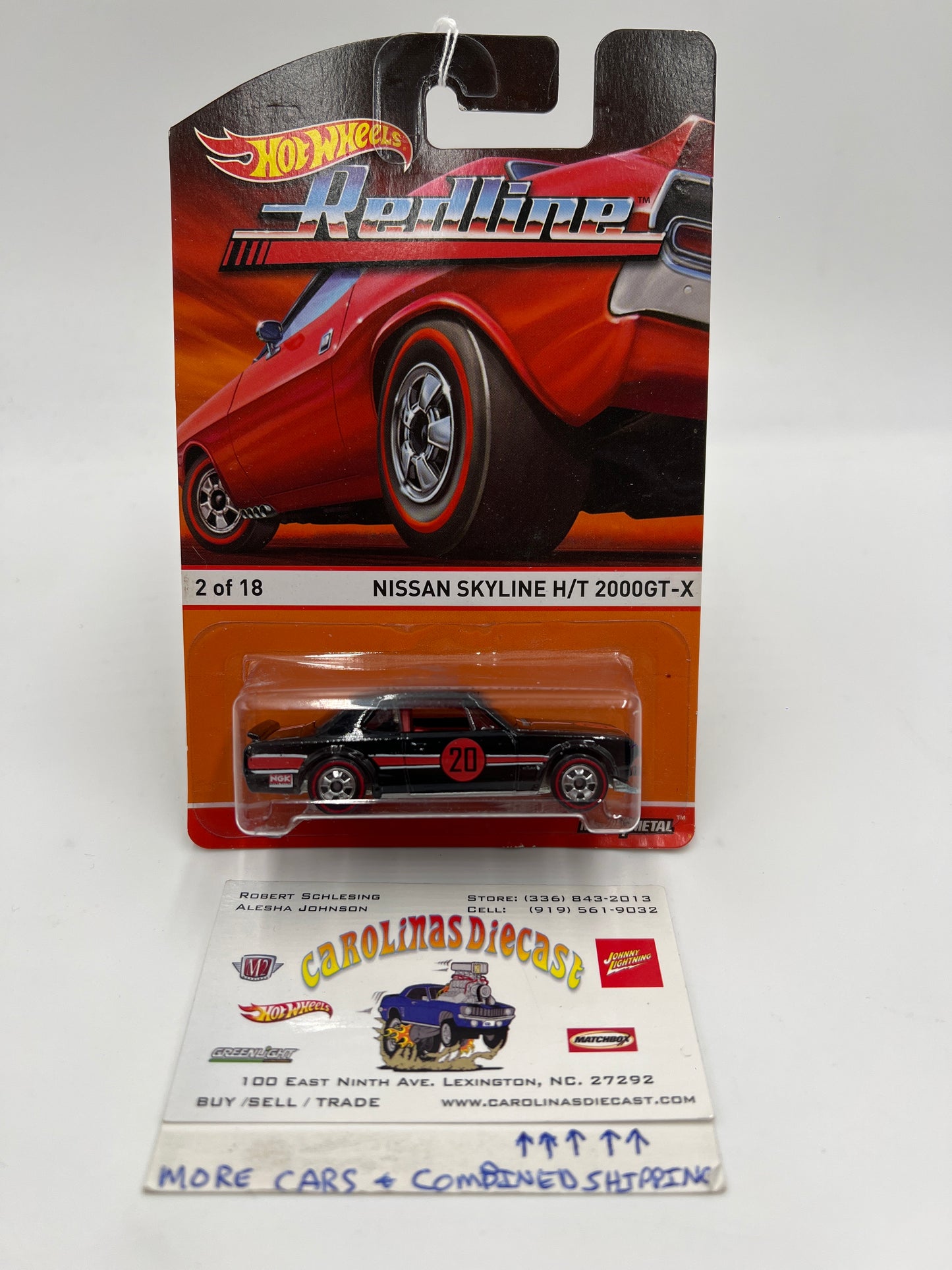 Hot Wheels Heritage Redline #2 Nissan Skyline H/T 2000GT-X Black Cracked Blister SR