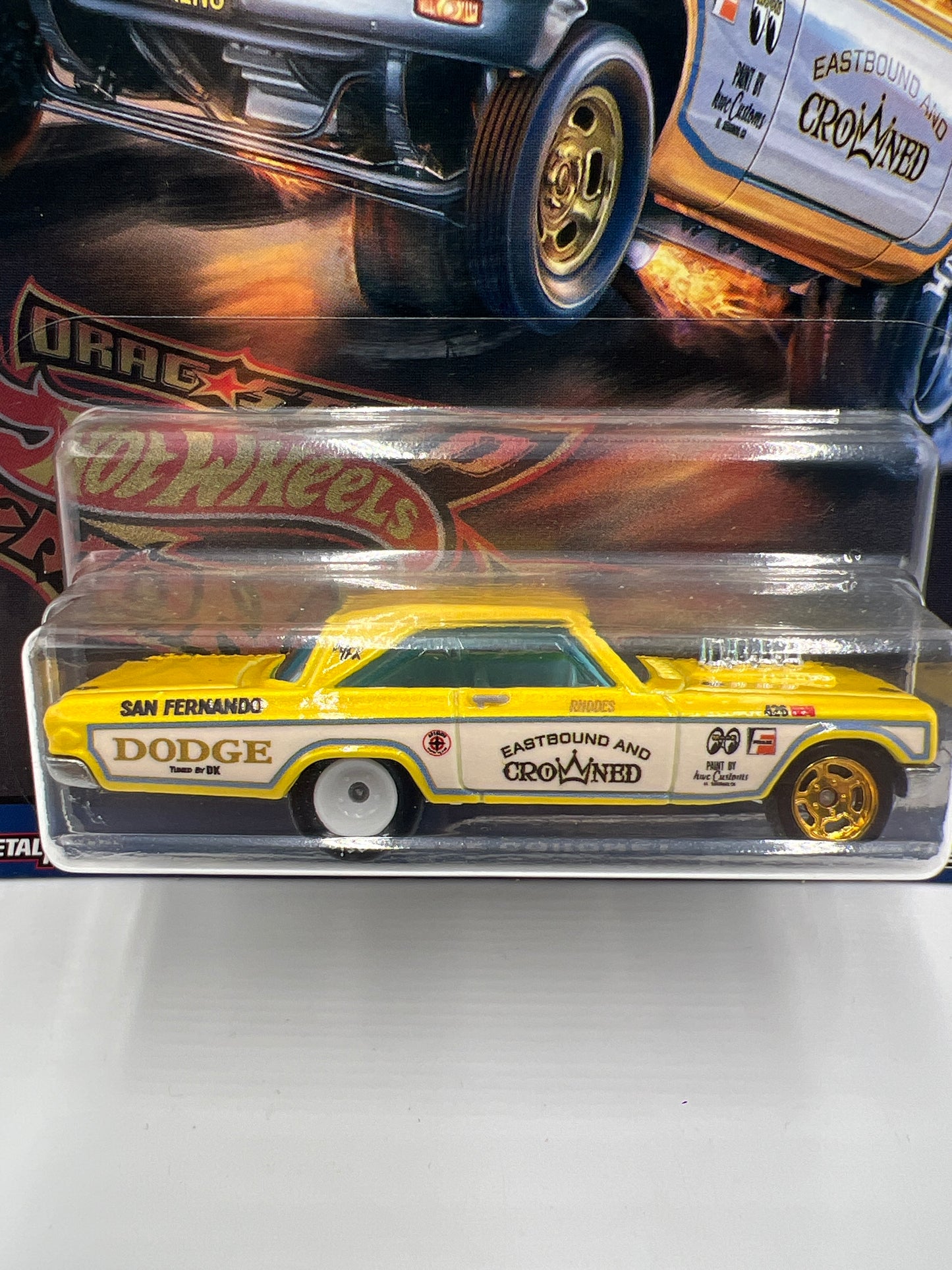 Hot Wheels Premium Drag Strip Demons #3 65 Dodge Coronet Yellow 245M