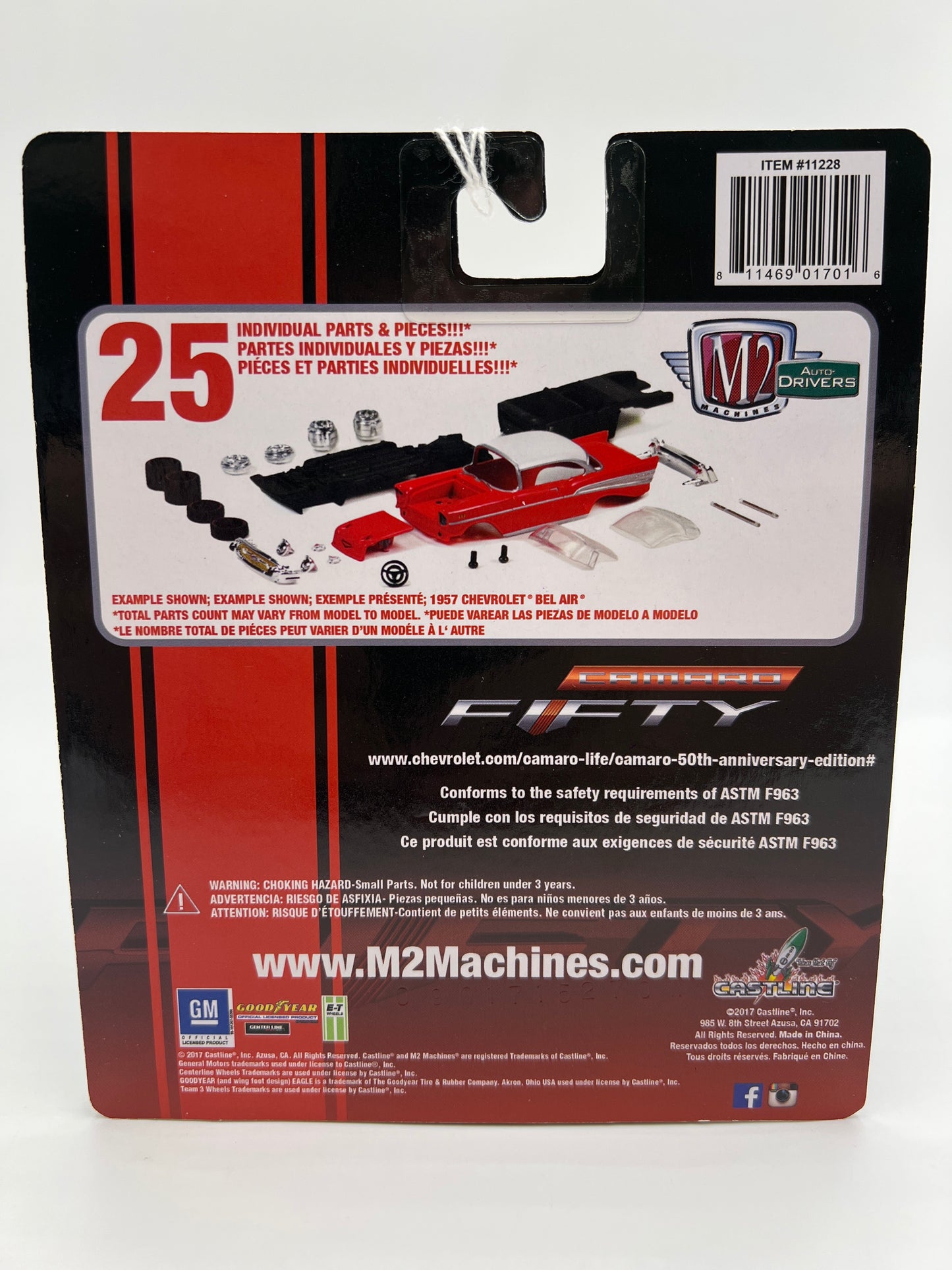 M2 Machines Auto Drivers Camaro Fifty 1969 Chevrolet Camaro SS/RS 396 Black R45 192F