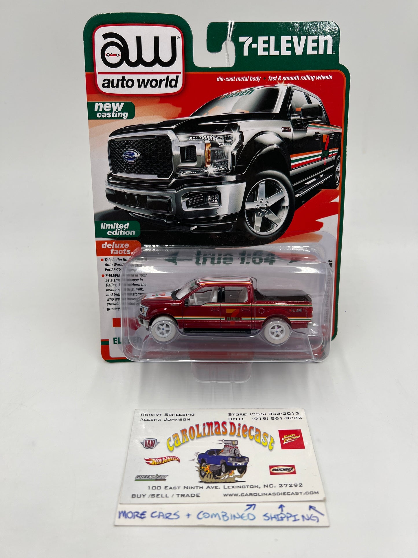 Auto World Ultra Red Chase 7-Eleven Exclusive Release 2 Version A 2020 Ford F-150 Lariat Red