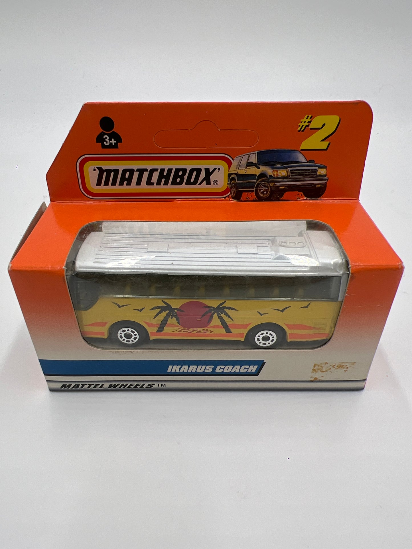 Matchbox Unpunched #2 Ikarus Coach Yellow/White