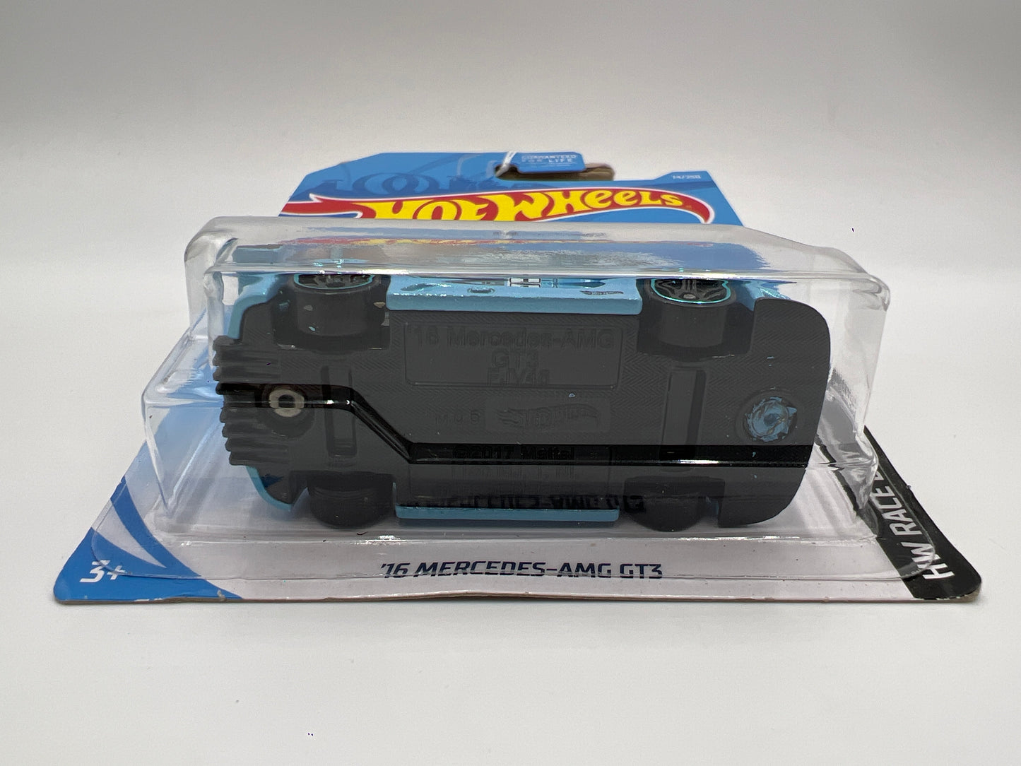 2019 Hot Wheels Race Day #74 16 Mercedes AMG GT3 Light Blue 89B