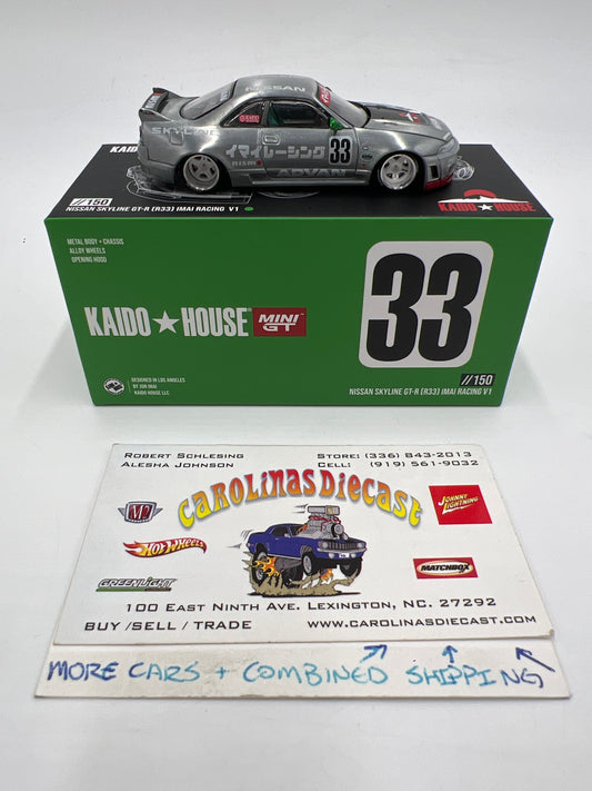 Mini GT Kaido House #150 CHASE Nissan Skyline GT-R R33 Imai Racing V1