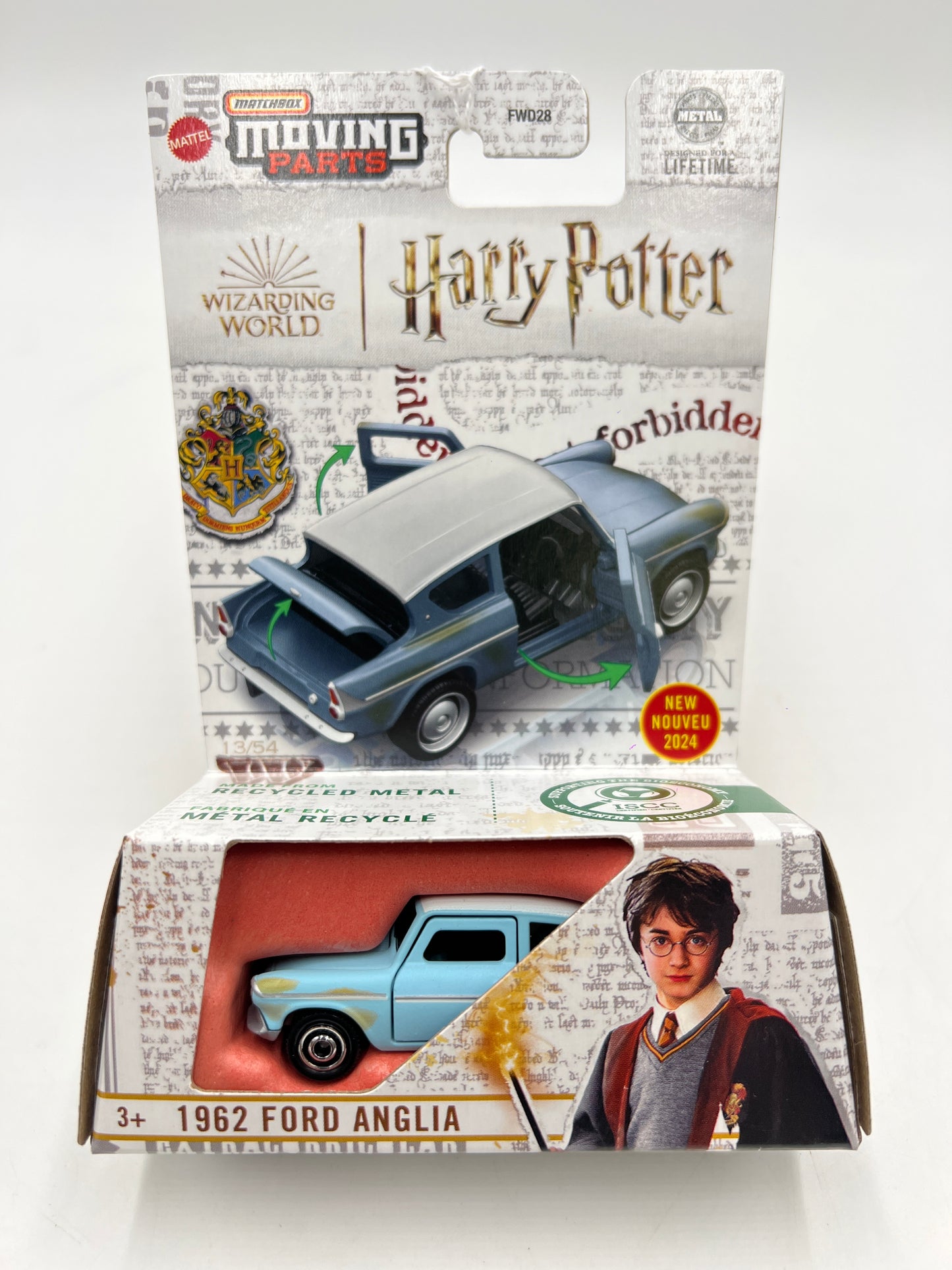 2024 Matchbox Moving Parts Harry Potter 1962 Ford Anglia Light Blue 169G