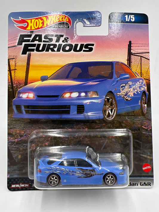 Hot Wheels Premium Fast & Furious #1 Custom Acura Integra Sedan GSR Blue 248F