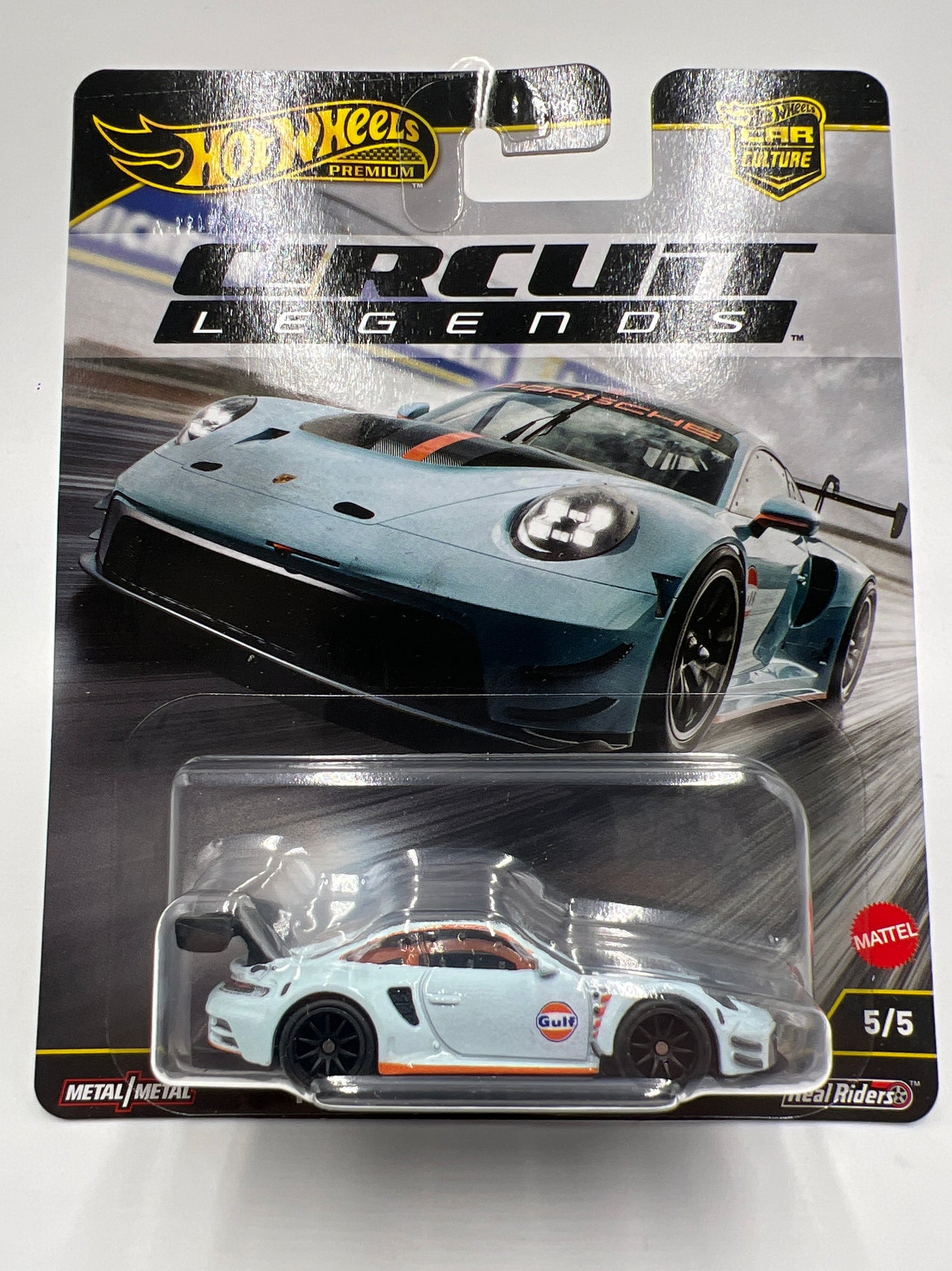 2025 Hot Wheels Car Culture Premium Circuit Legends #5 Porsche 911 GT3 R 992 Gulf 258C