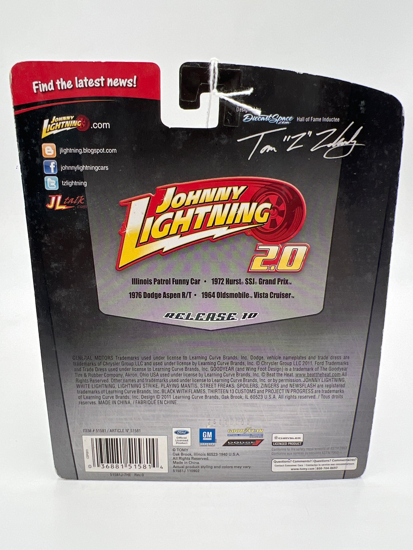 Johnny Lightning 2.0 Tomy Release #10 1972 Hurst SSJ Grand Prix Black/Gold