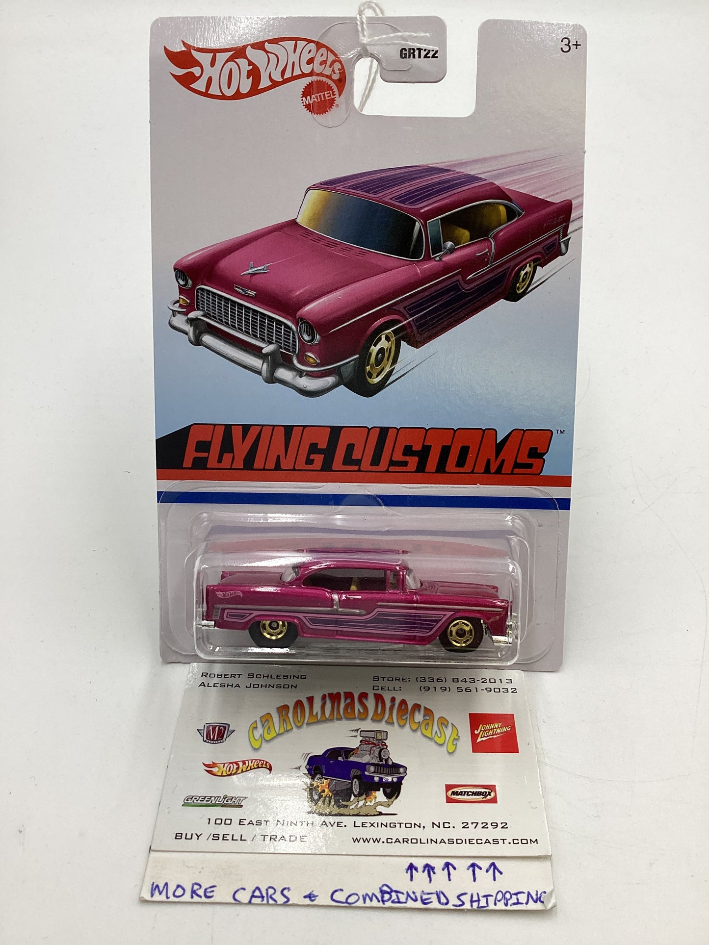 Hot Wheels Target Exclusive Flying Customs 55 Chevy Pink