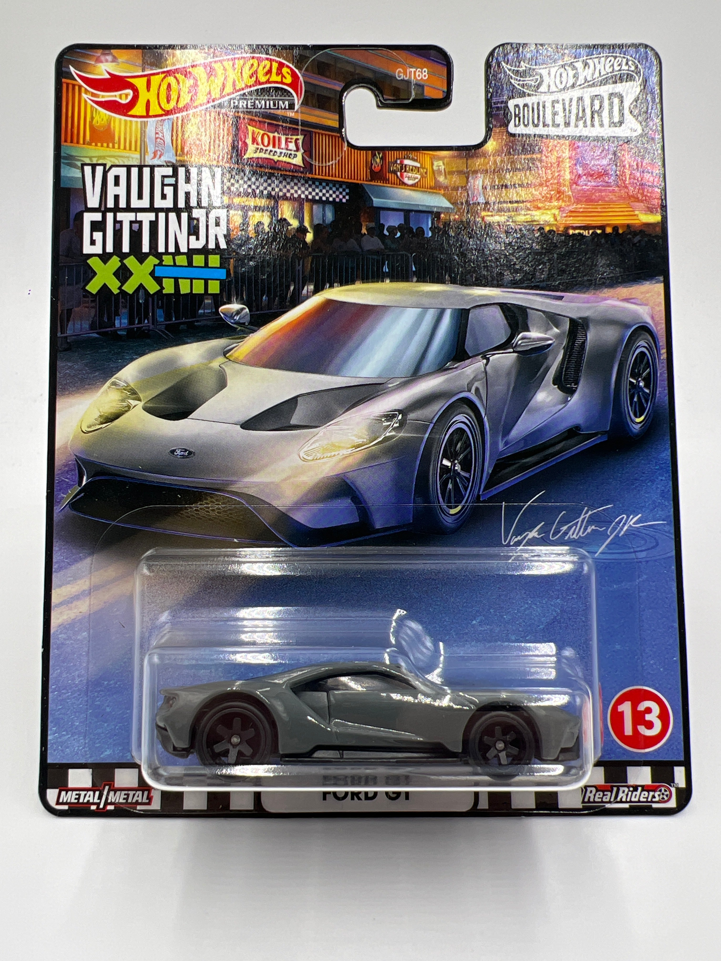 No276. 100% Hot Wheels Ford 13台セット Hot Wheels Premium Boulevard #13 Ford GT Gray VHTF 6 Spoke Wheel