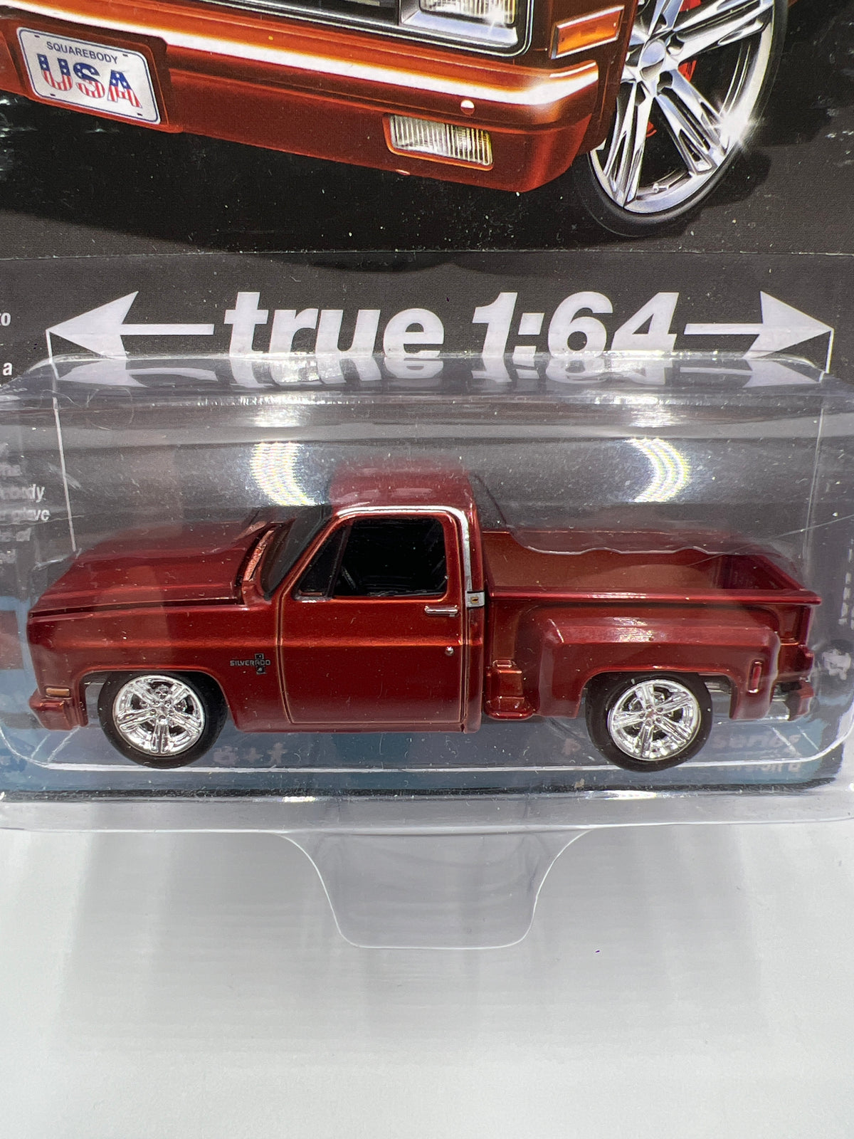 Auto World Muscle Trucks Release 1 Version B 1983 Chevy Silverado Stepside Dark tangerine metallic 181D