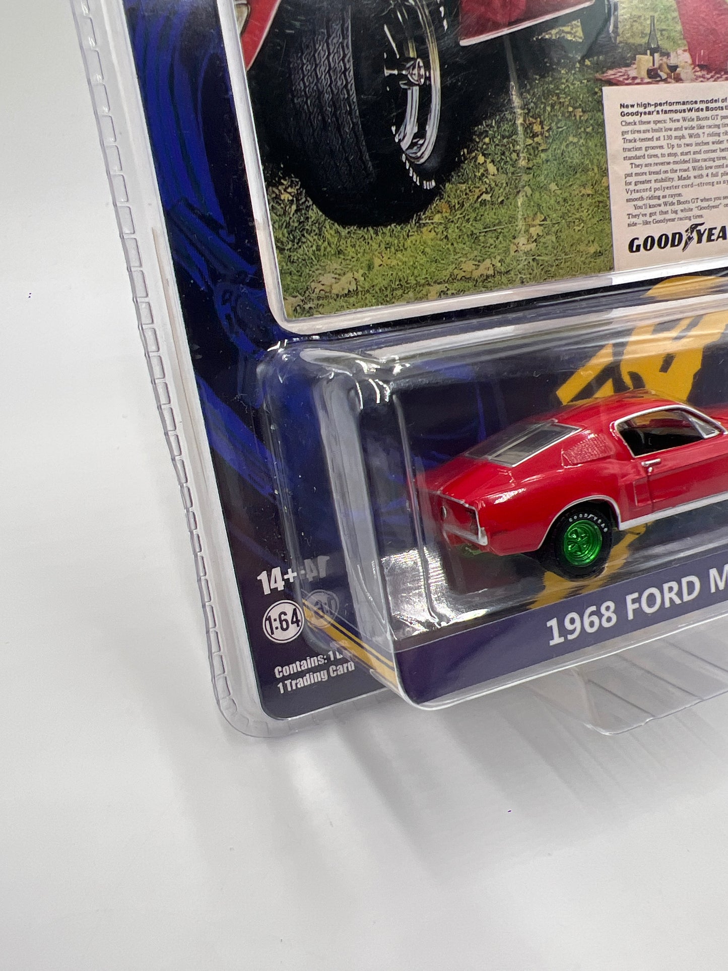 Greenlight Hobby Exclusive Goodyear CHASE 1968 Ford Mustang Red