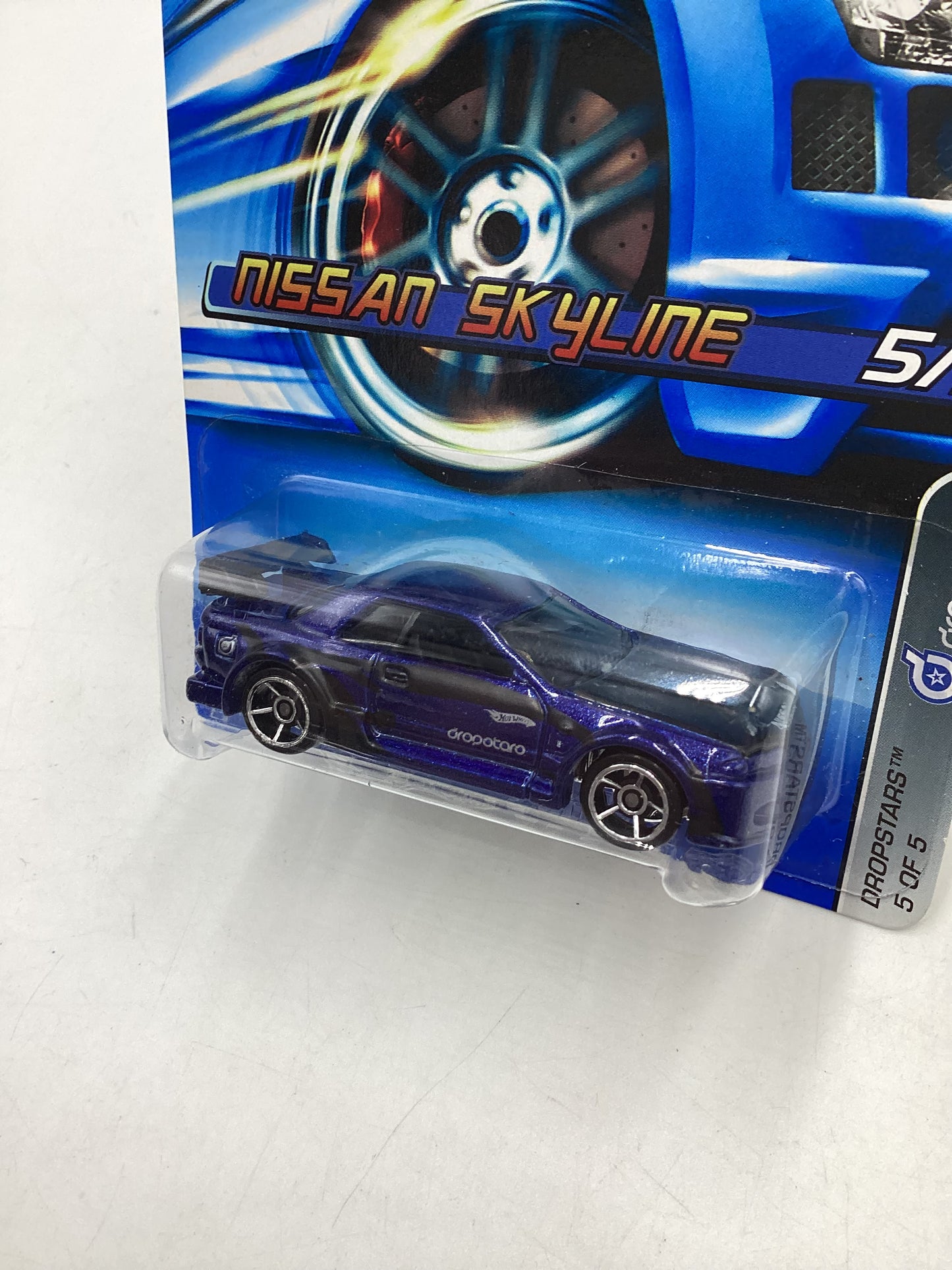 2006 Hot Wheels #060 Nissan Skyline Dark Blue W/Protector