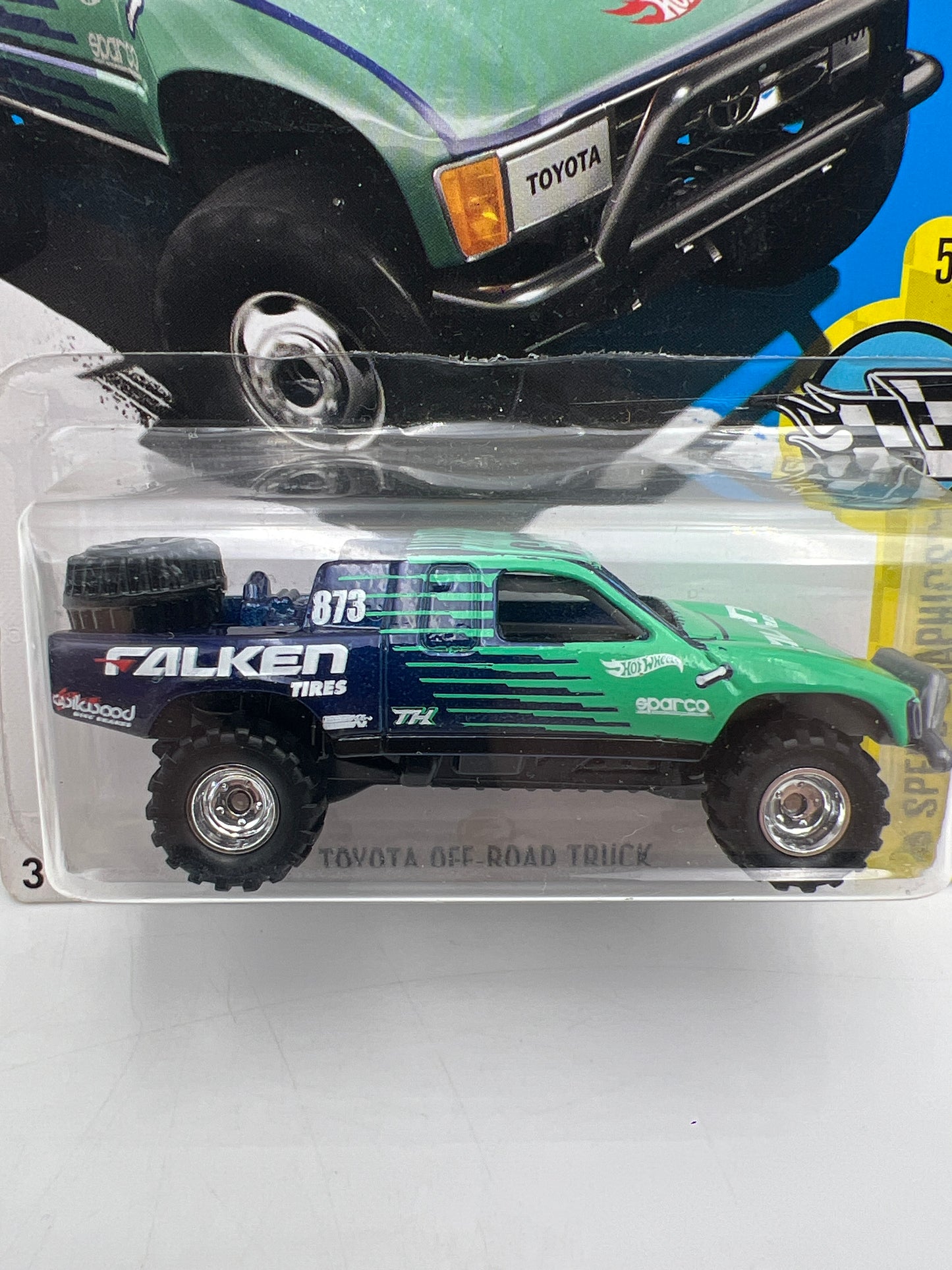 2017 Hot Wheels Super Treasure Hunt Toyota Off-Road Truck Falken