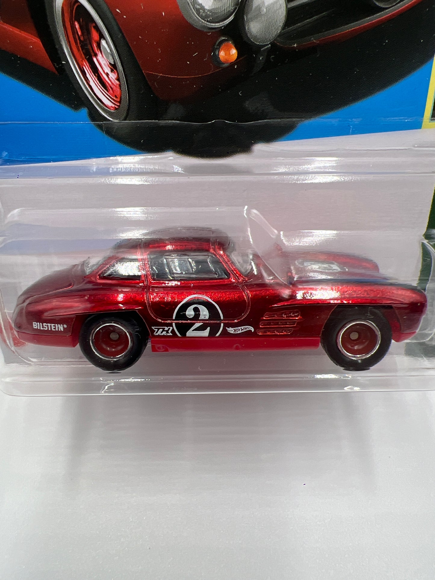 2023 Hot Wheels Super Treasure Hunt #27 Mercedes-Benz 300 SL Red W/Protector