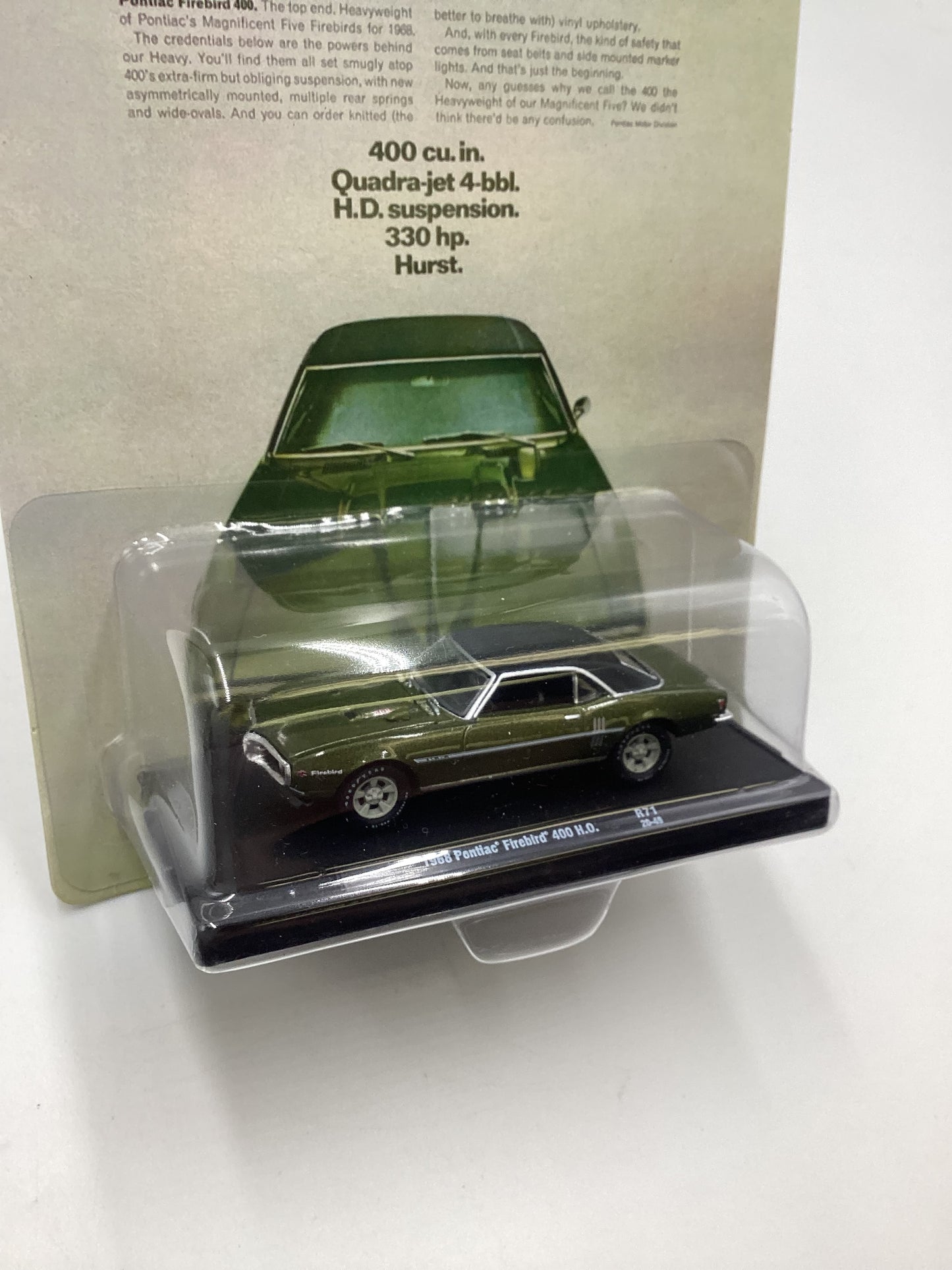 M2 Machines Auto Driver Pontiac 1968 Pontiac Firebird 400 H.O. Olive Green R71 191E