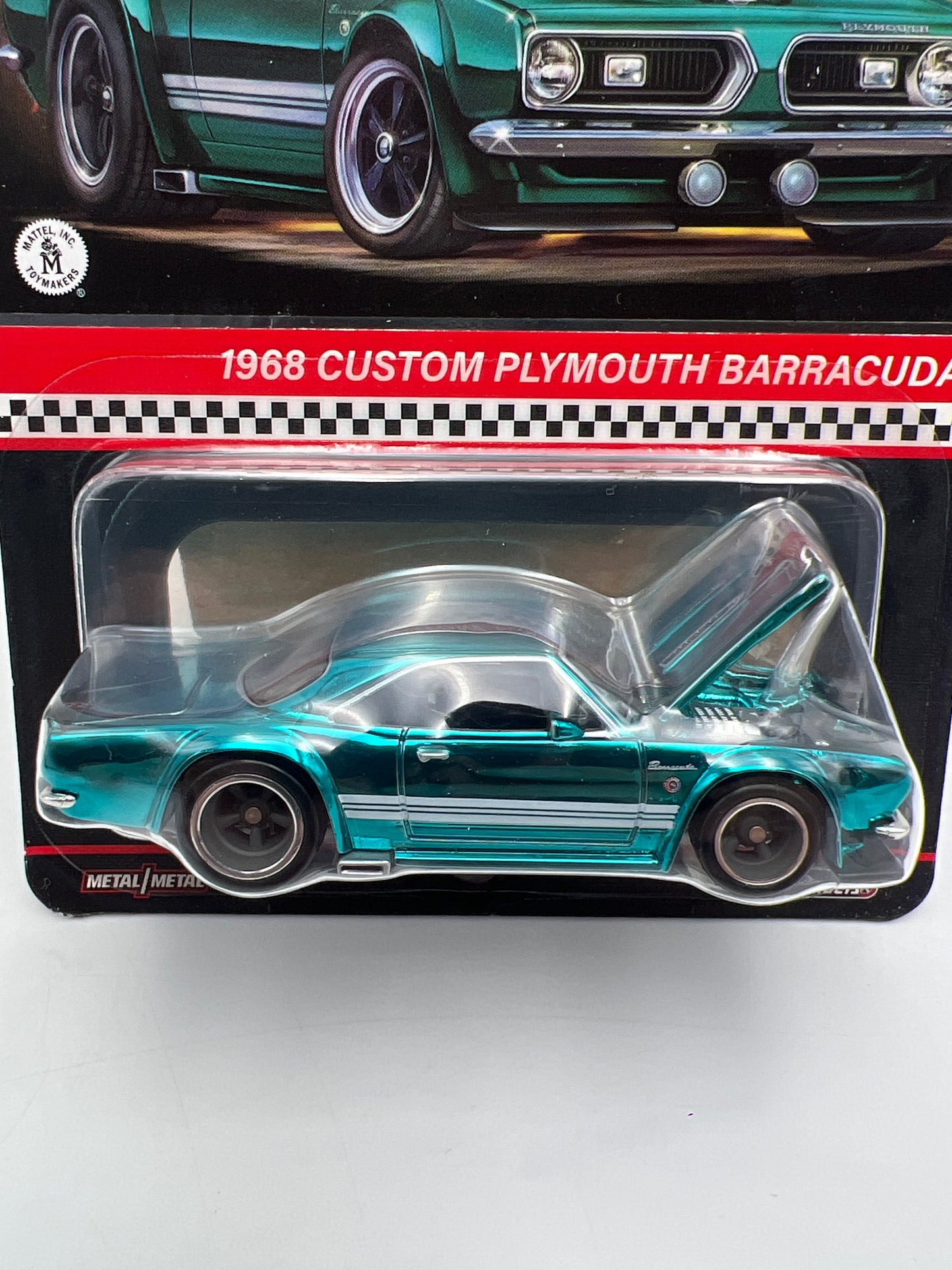 2024 Hot Wheels RLC 1968 Custom Plymouth Barracuda Light Blue W/Protector