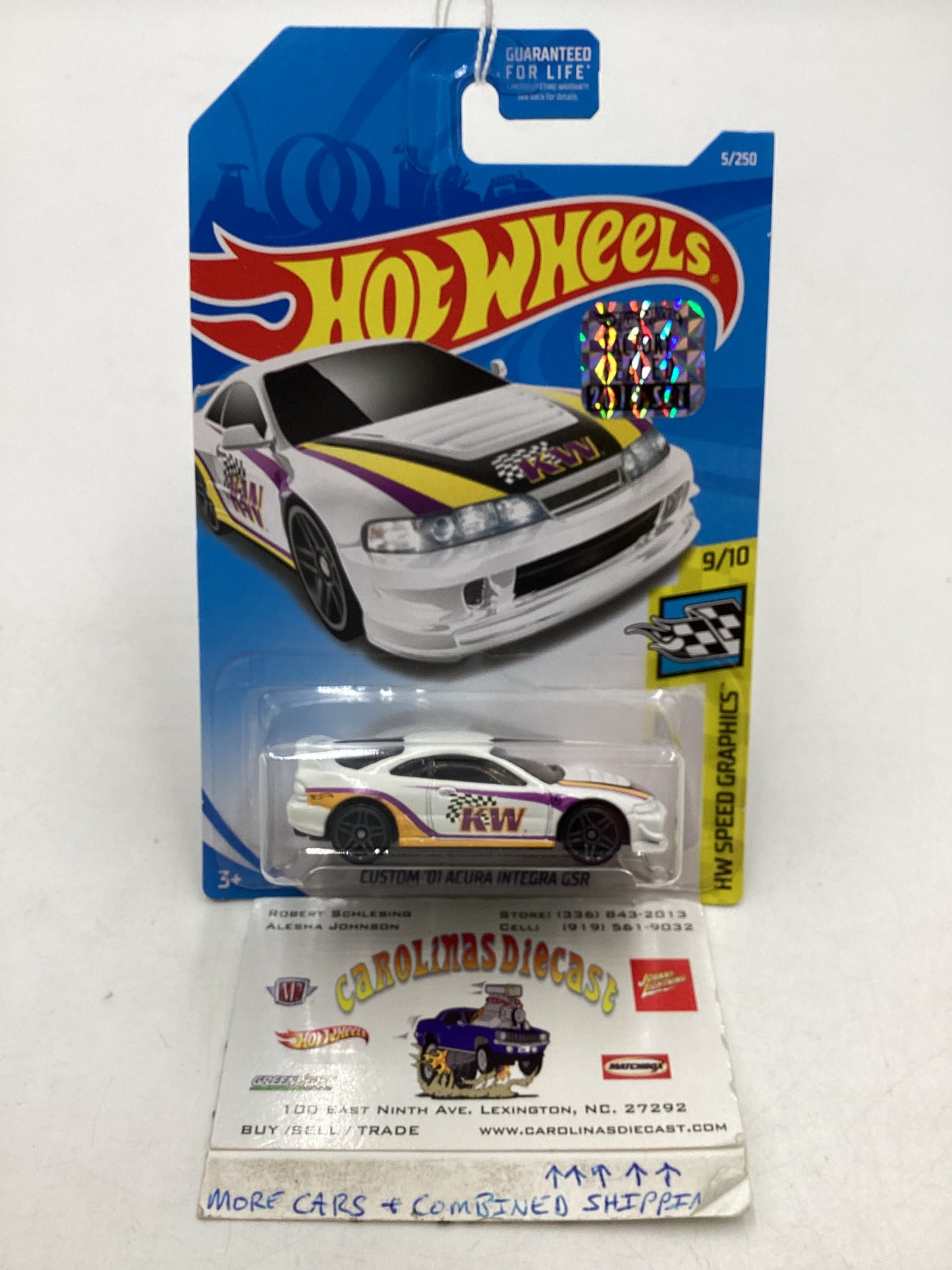 2019 Hot Wheels Factory Sealed #5 Custom 01 Acura Integra GSR White 101i