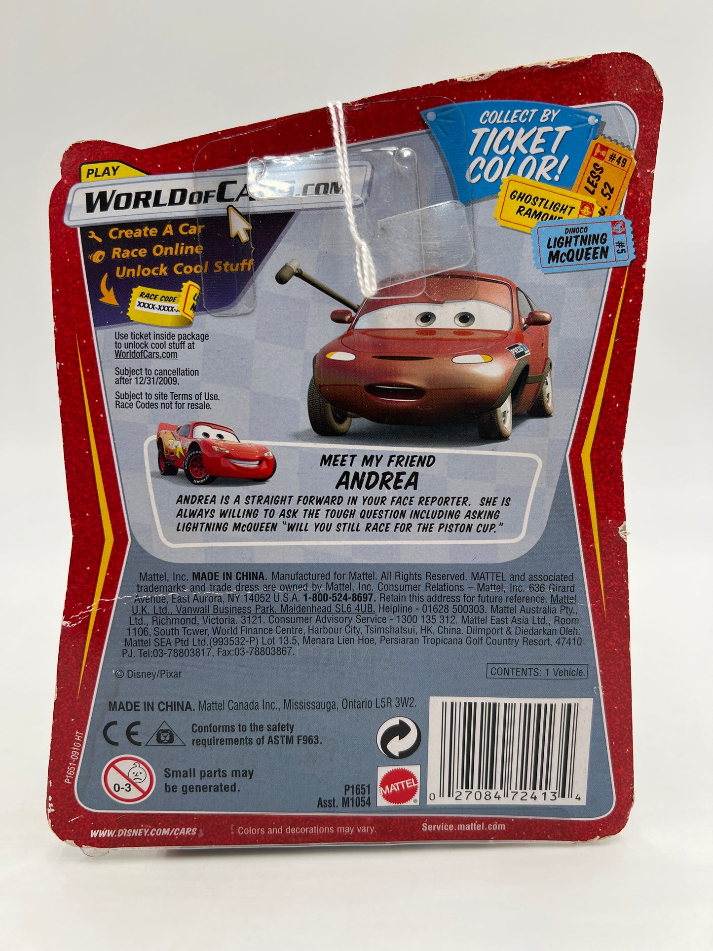 Disney Pixar The World Of Cars Race O Rama #93 Todd #1