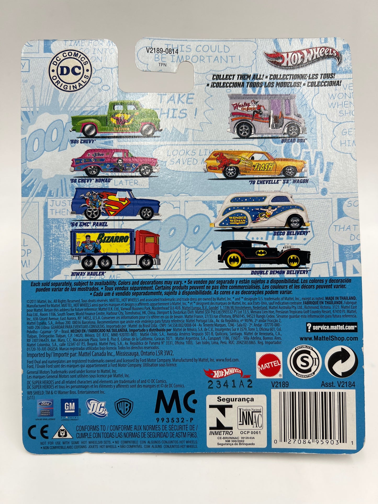 Hot Wheels Premium DC Comics Harley Quinn Bread Box Silver 271A