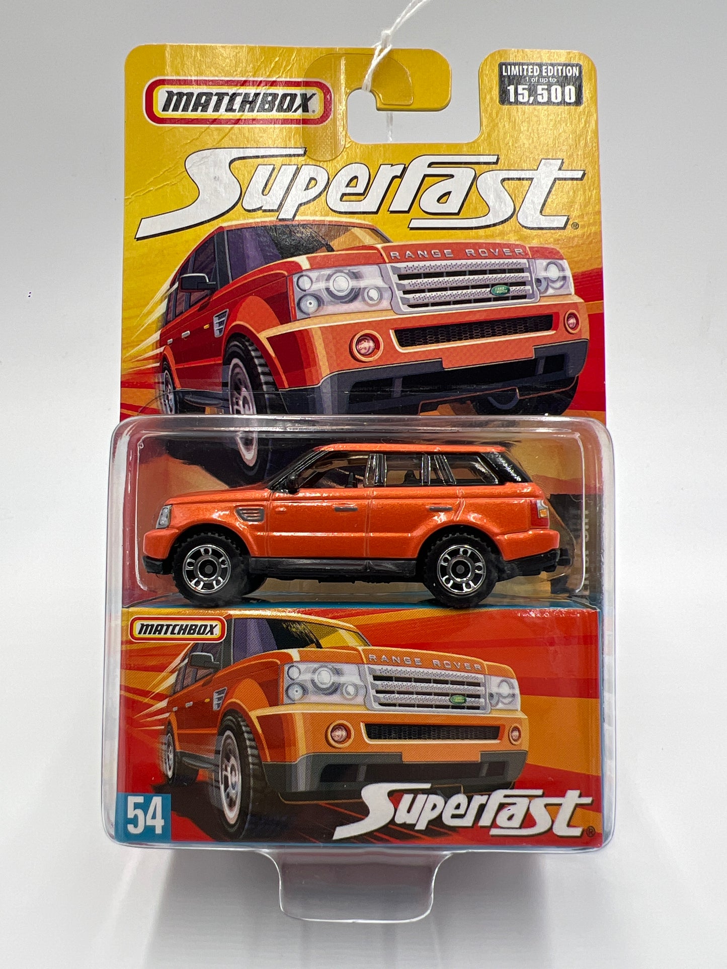 Matchbox Superfast #54 Range Rover Sport Orange Card Not Perfect