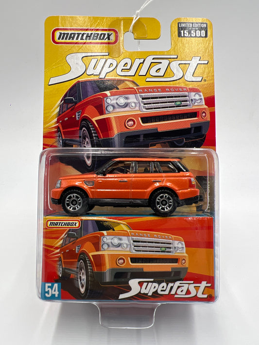 Matchbox Superfast #54 Range Rover Sport Orange Card Not Perfect