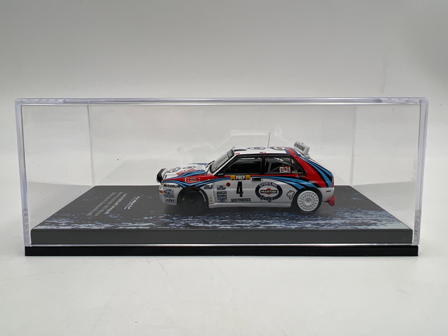 Tarmac Works x Hobby64 Lancia Delta HF Integrale Martini Monte Carlo Rally 1992 Winner