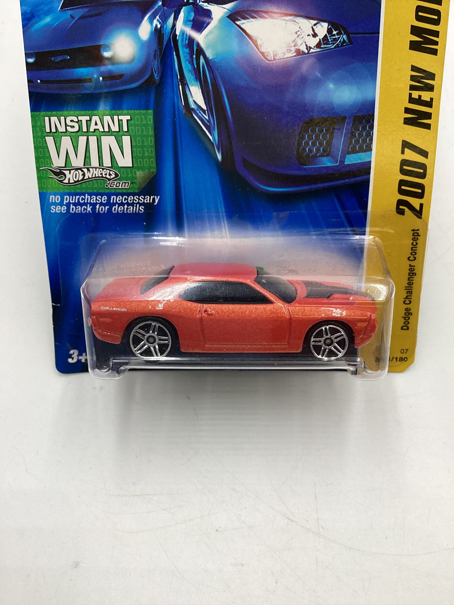 2007 Hot Wheels New Models #1 Dodge Challenger Concept Orange Card Not Perfect 46A