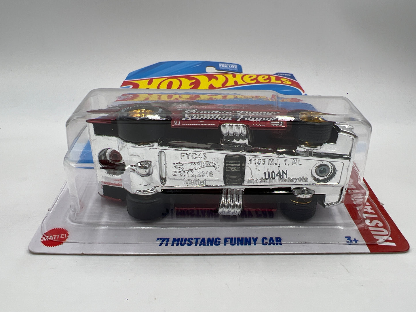 2025 Hot Wheels H Case Super Treasure Hunt #175 71 Mustang Funny Car Red W/Protector #1