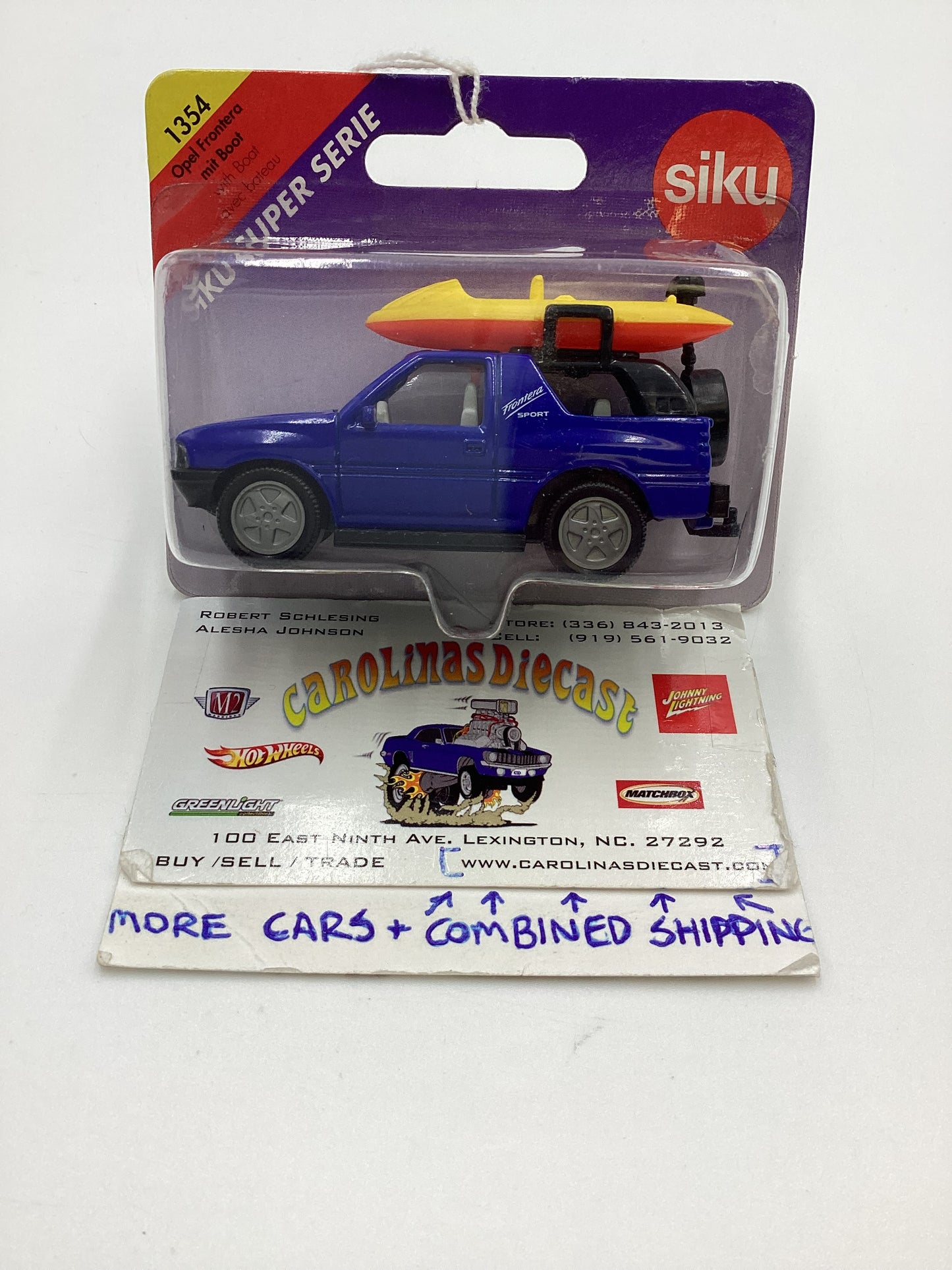 Siku #1354 Opel Frontera with Boat Blue SR