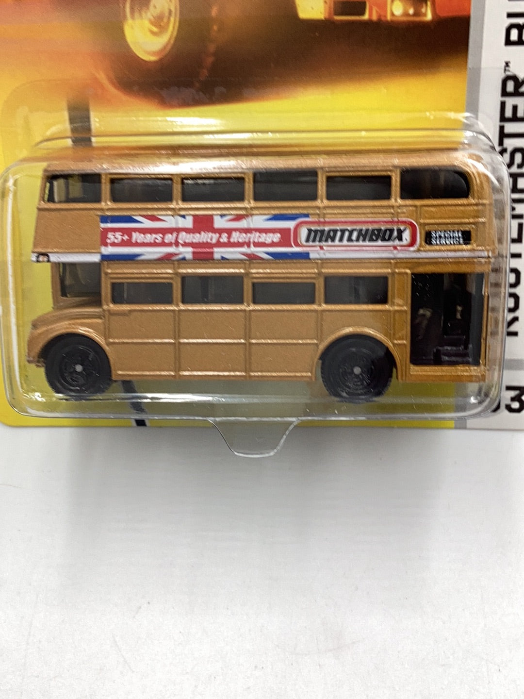 2008 Matchbox #53 Routemaster Bus gold 206B