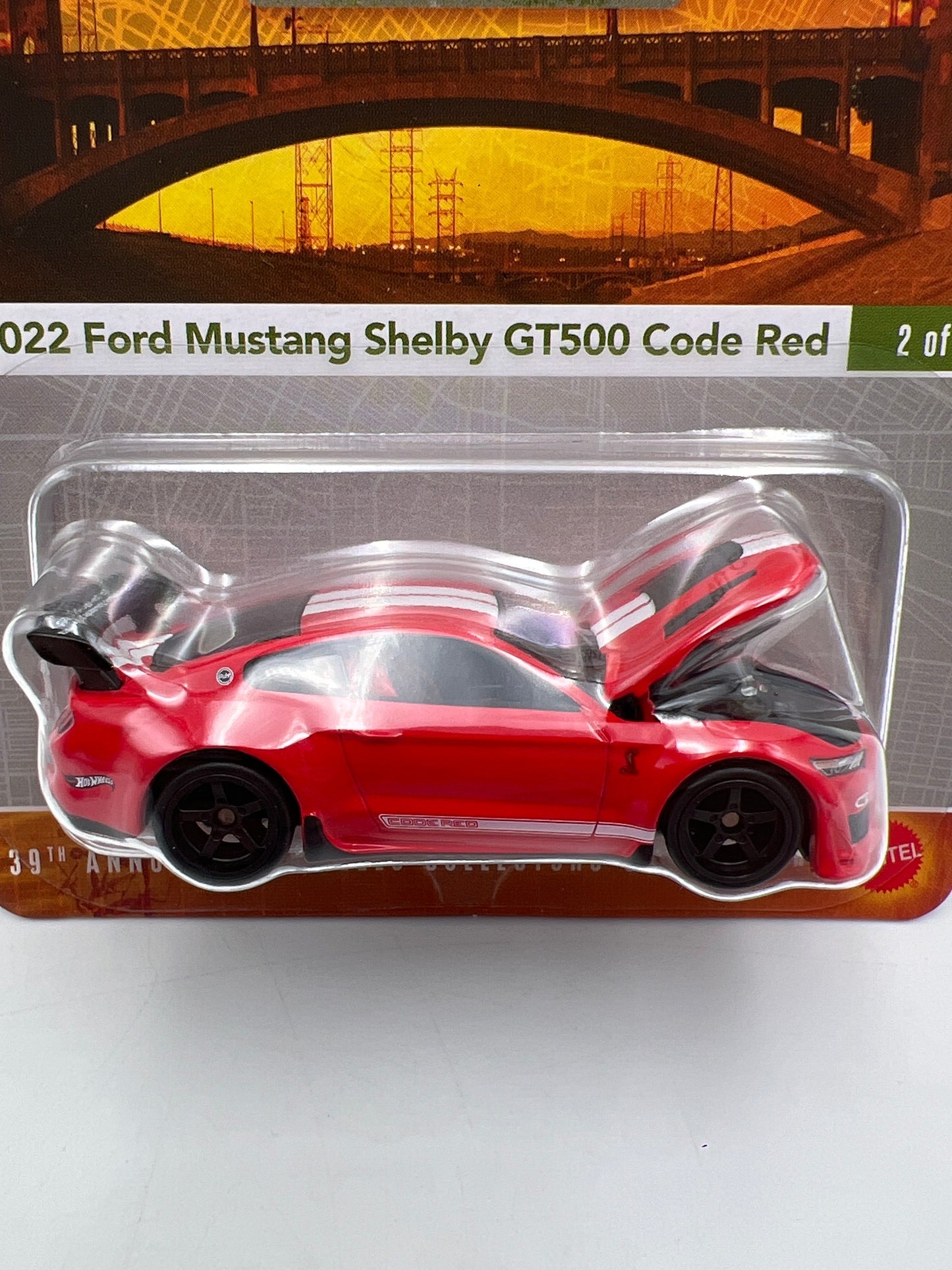 2025 Hot Wheels 39th Collectors Convention 2022 Ford Mustang Shelby GT500 Code Red W/Protector 2