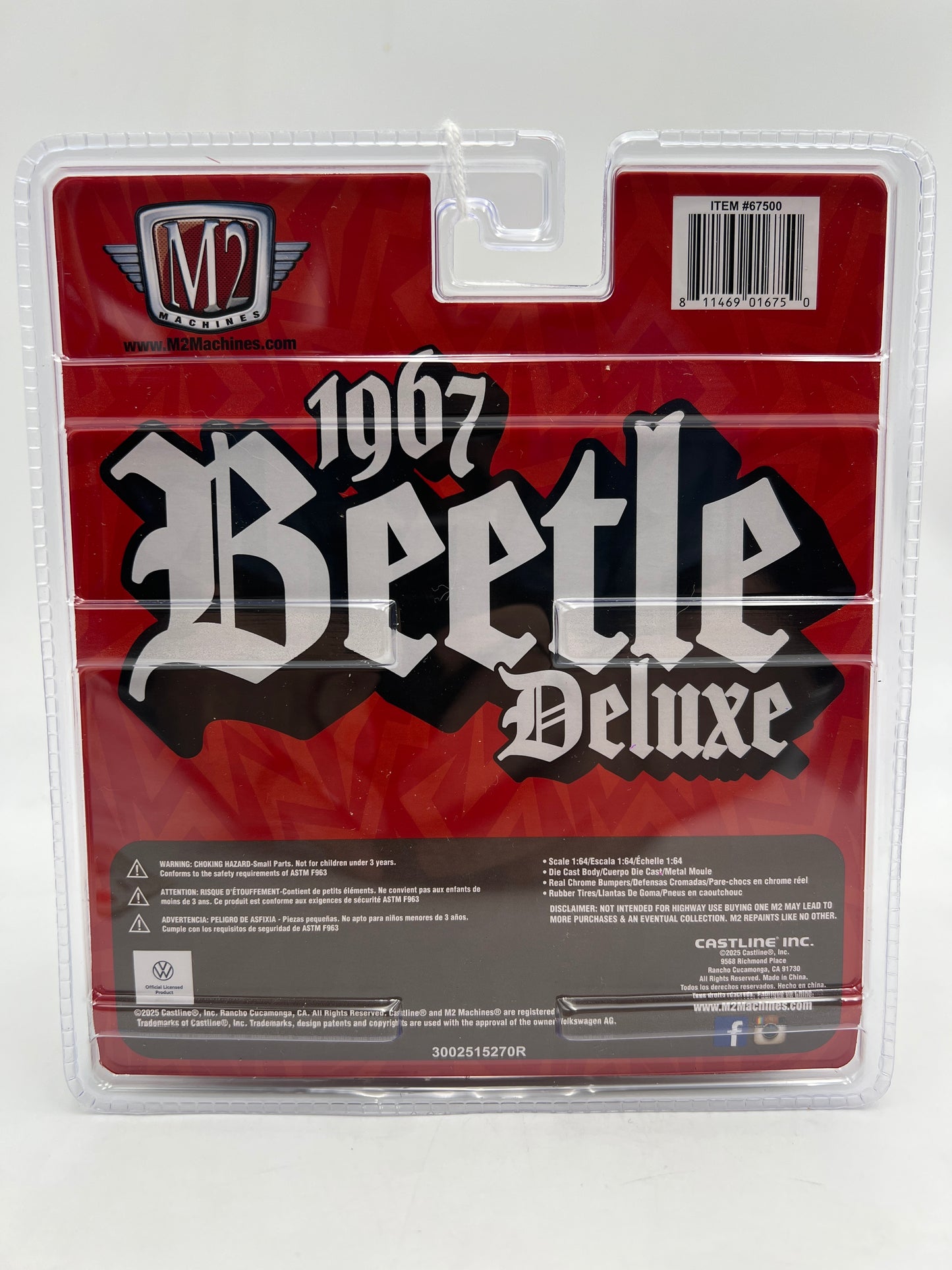 M2 Machines Diorama R20 1967 VW Beetle Deluxe USA Model