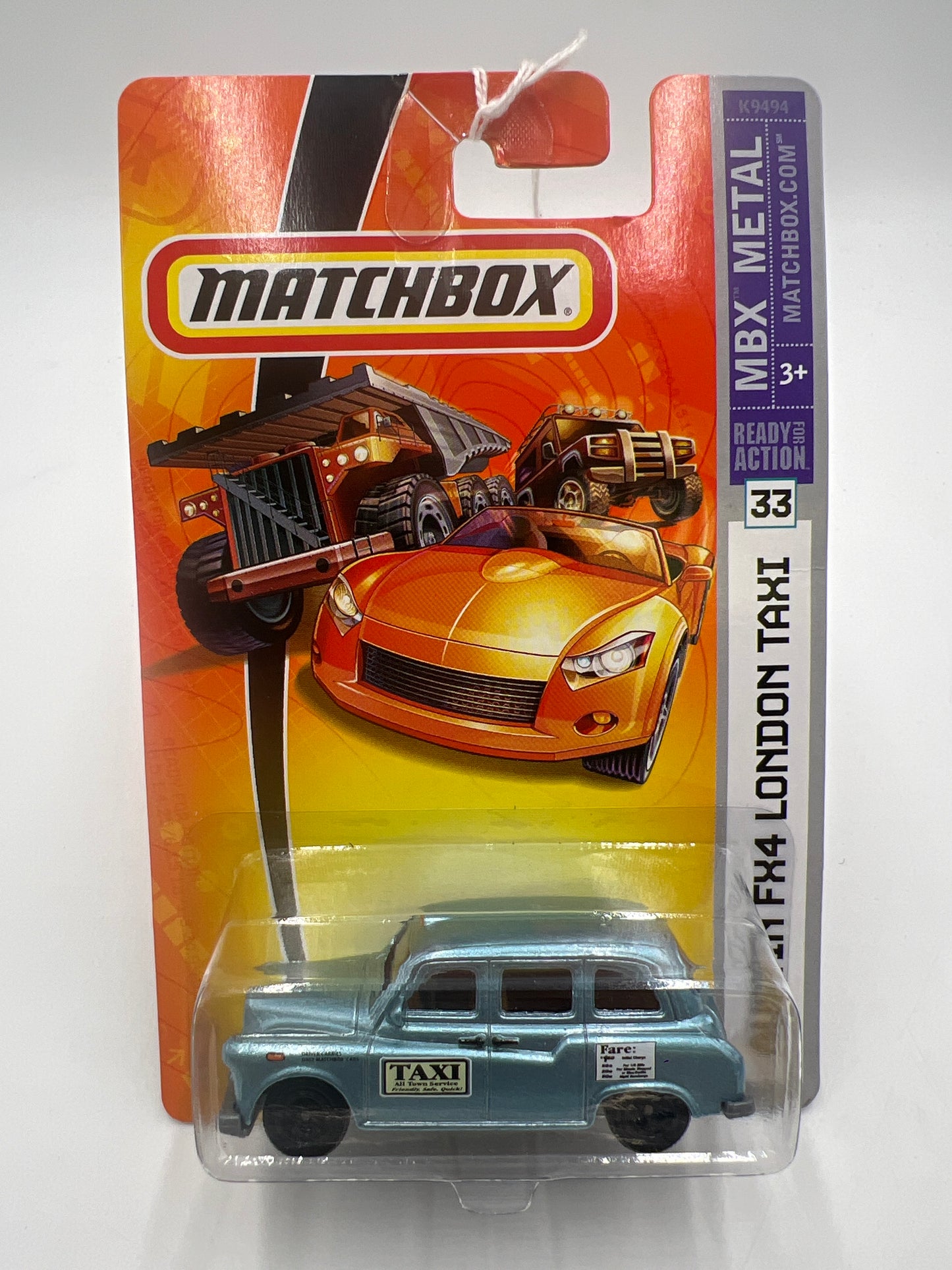 Matchbox MBX Metal Austin FX4 London Taxi Blue #33 (Bad J Hook) 67C